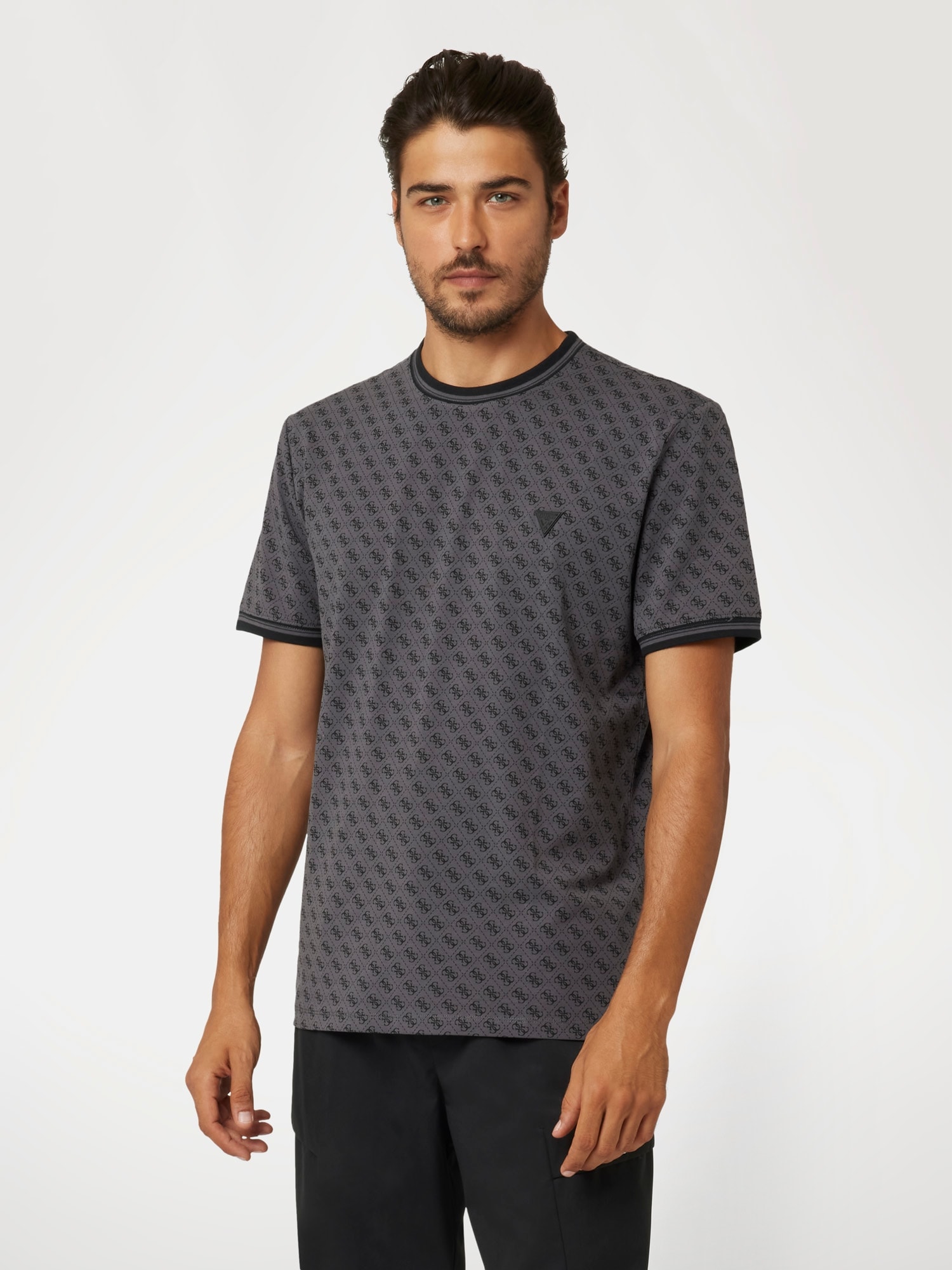 Guess Herren Schwarz T-Shirt Marshall Z2yi05 J1314 Regular Fit Groß - Bild 4