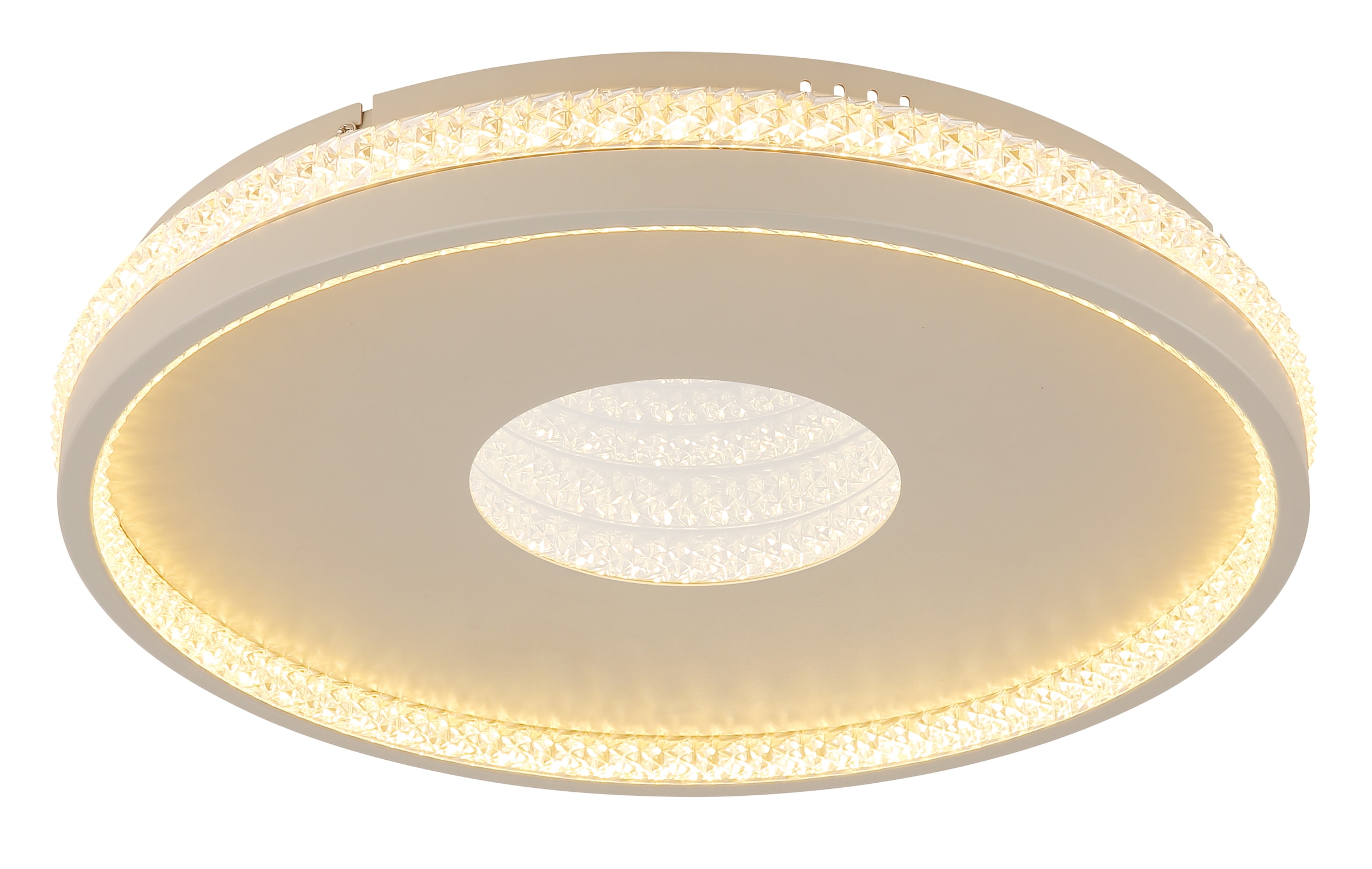 GLOBO LIGHTING Deckenleuchte »SHIRLEY« LED-Modul 1 Stk. Deckenleuchte Sand, LED dimmbar, 3D-Kristalle, Fernbedienung