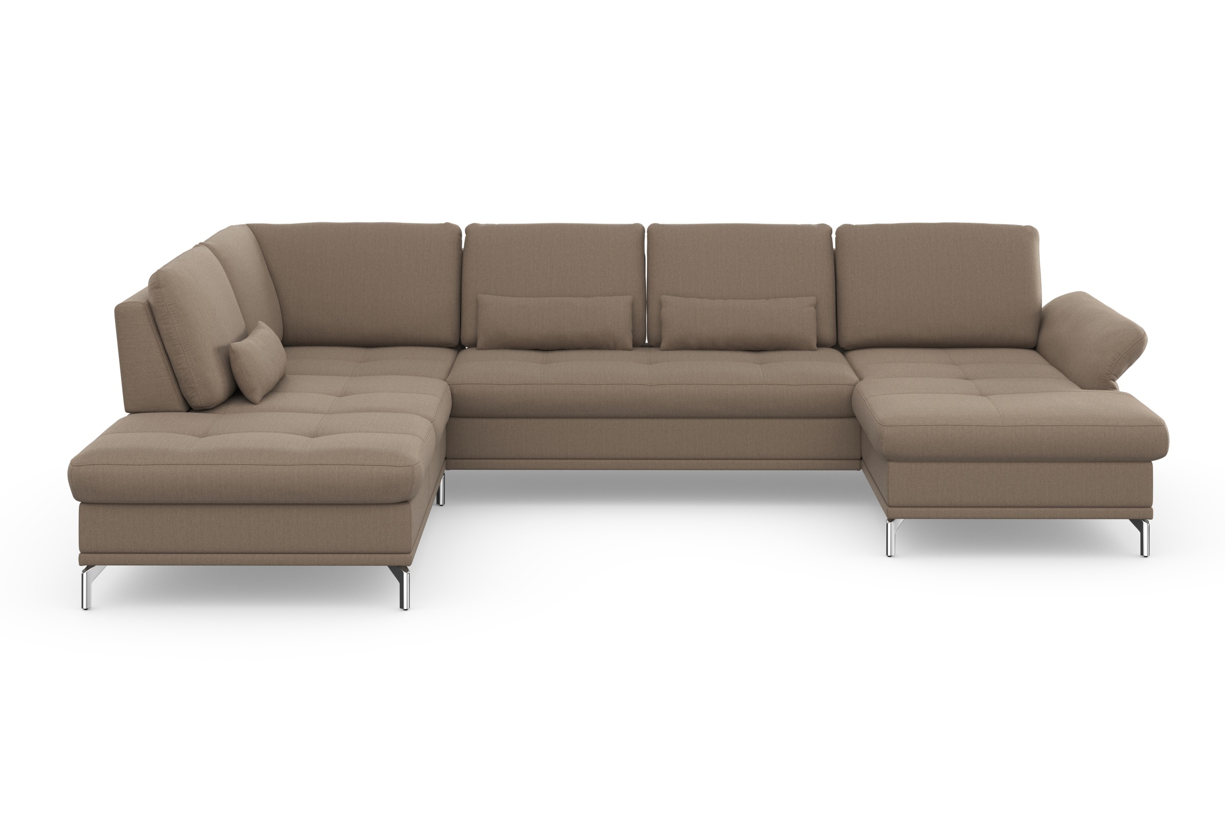 Home affaire Wohnlandschaft "Palm Beach U-Form" Federkern, mit Sitztiefenve günstig online kaufen