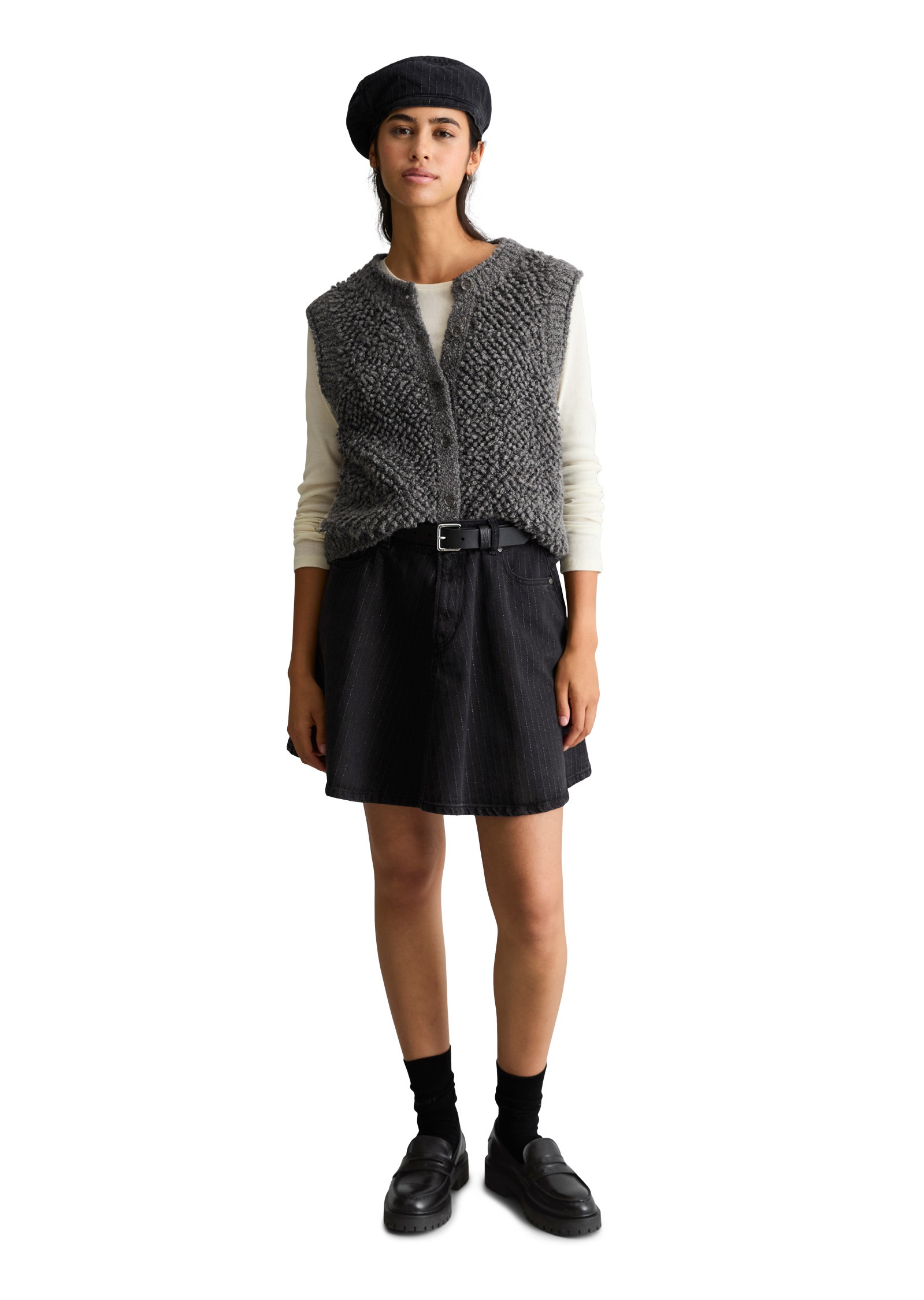 Marc O'Polo DENIM Strickweste »aus Baumwolle-Schurwolle-Viskose-Mix«