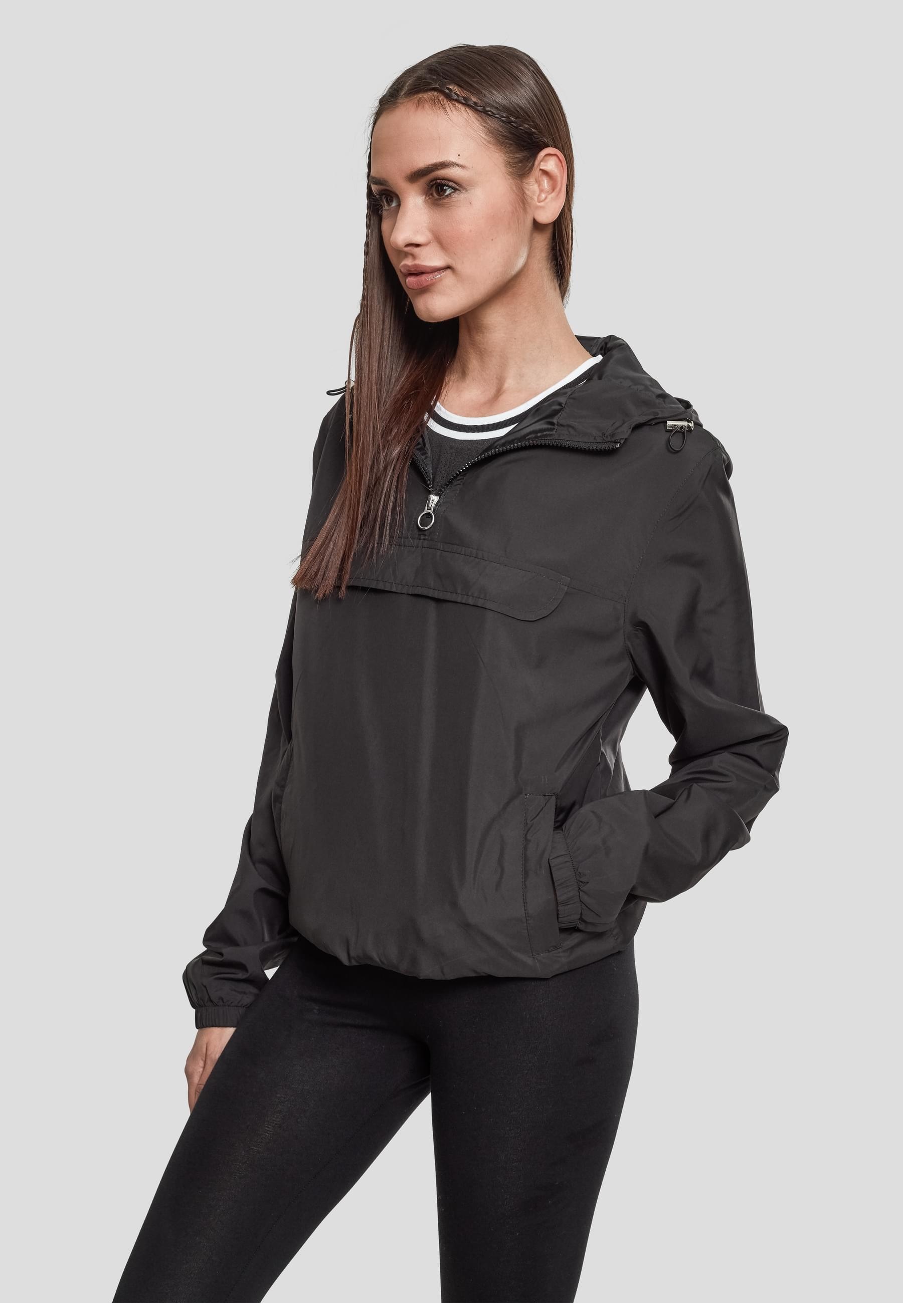 URBAN CLASSICS Allwetterjacke »Urban Classics Damen Ladies Basic Pull Over Jacket«, (1 St.), mit Kapuze