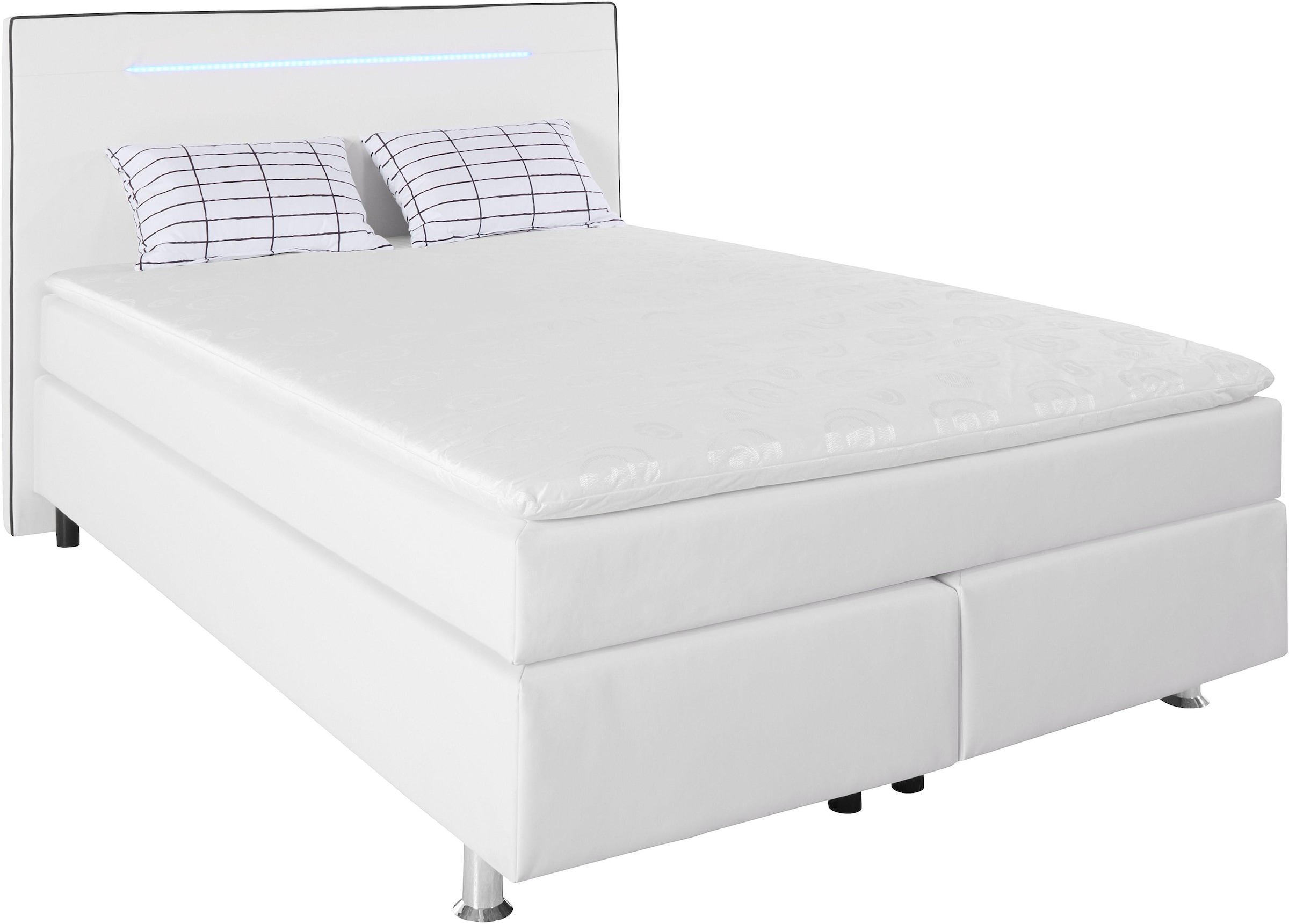COLLECTION AB Boxspringbett "London, inklusive Topper und Kissen, mit LED-B günstig online kaufen