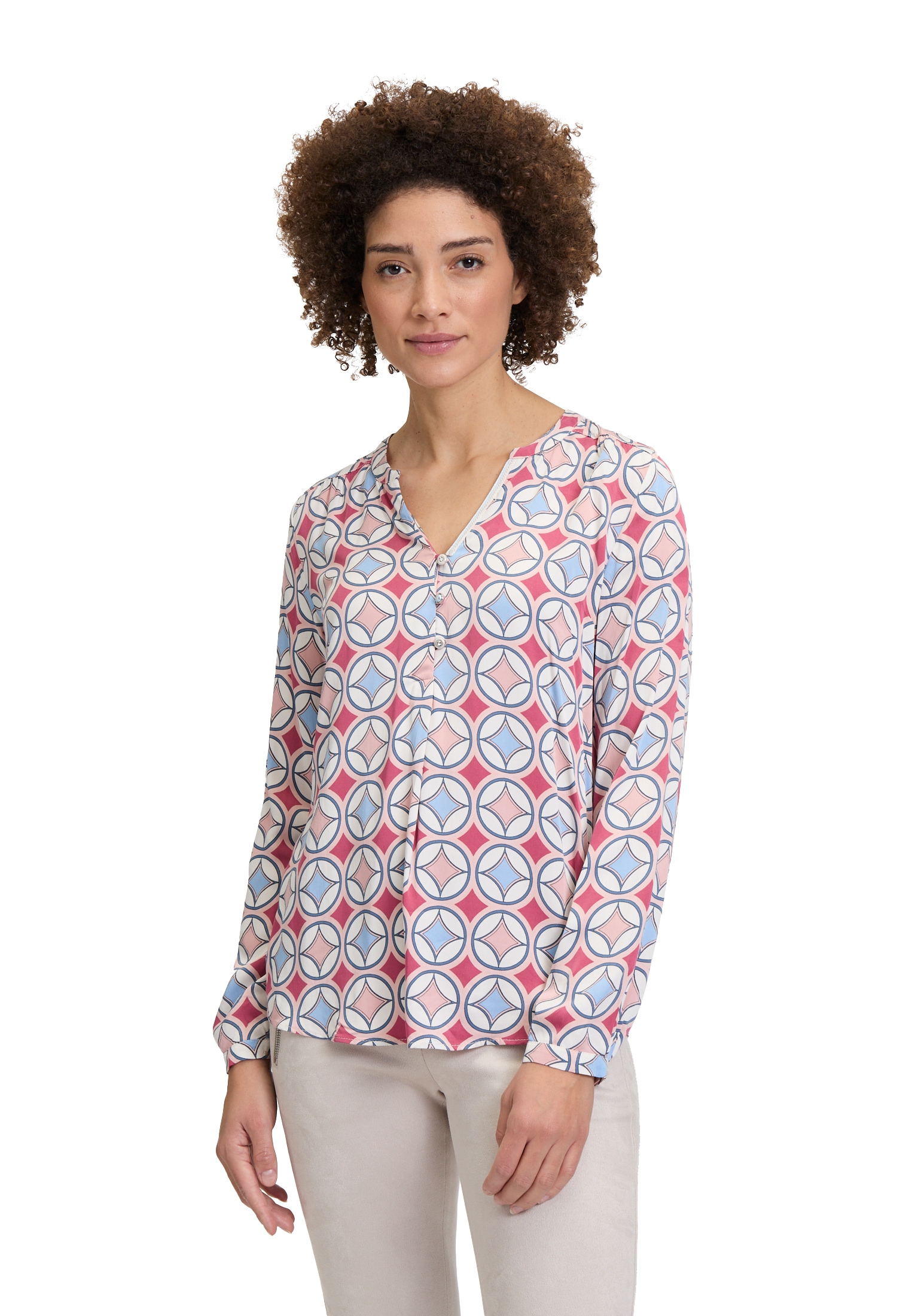 Cartoon Schlupfbluse "Cartoon Damen Casual-Bluse mit Knöpfen" günstig online kaufen