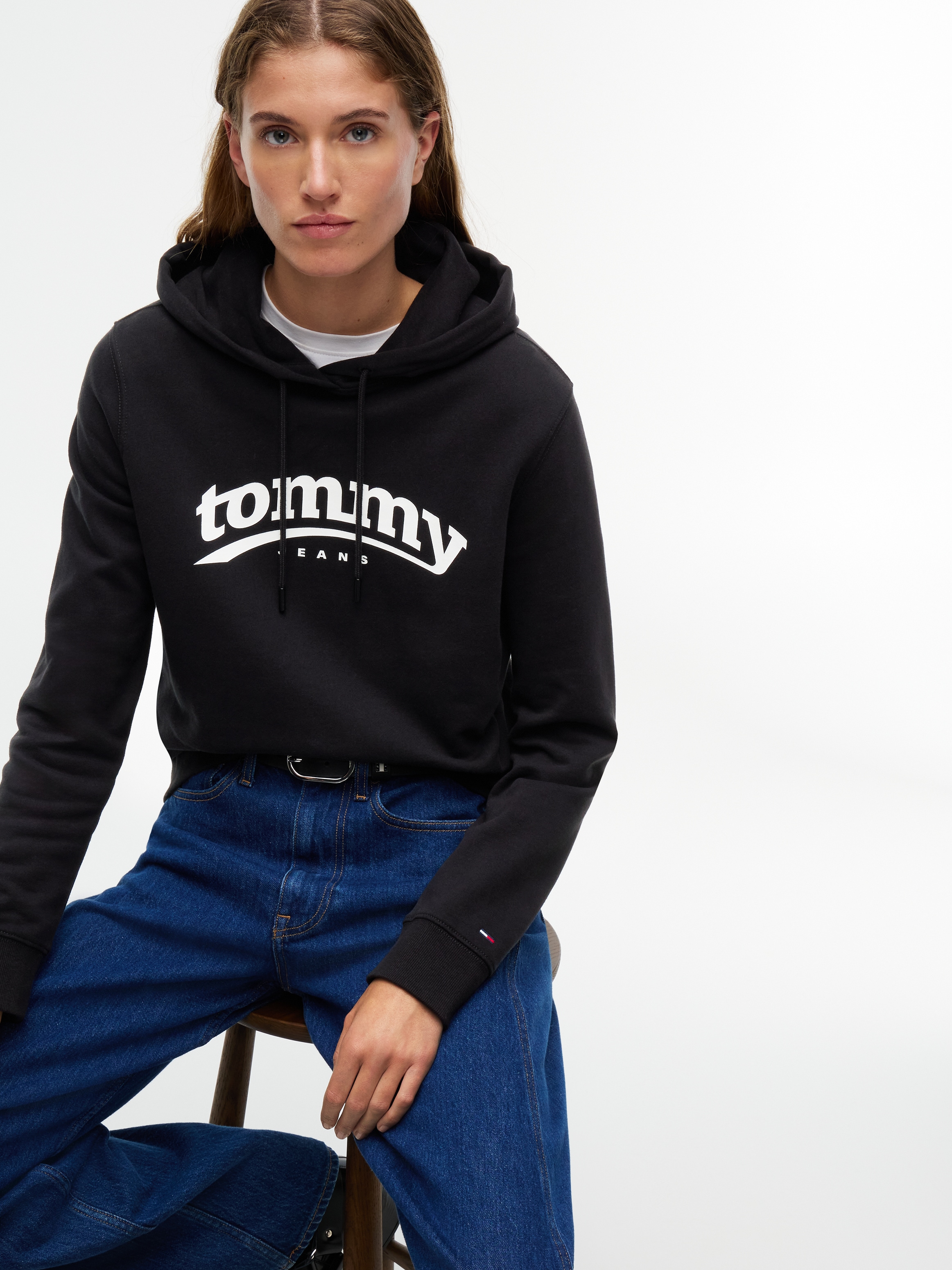Tommy Jeans Kapuzensweatshirt »TJW REG ESS LOGO 1 HOODIE EXT«, Baumwolle
