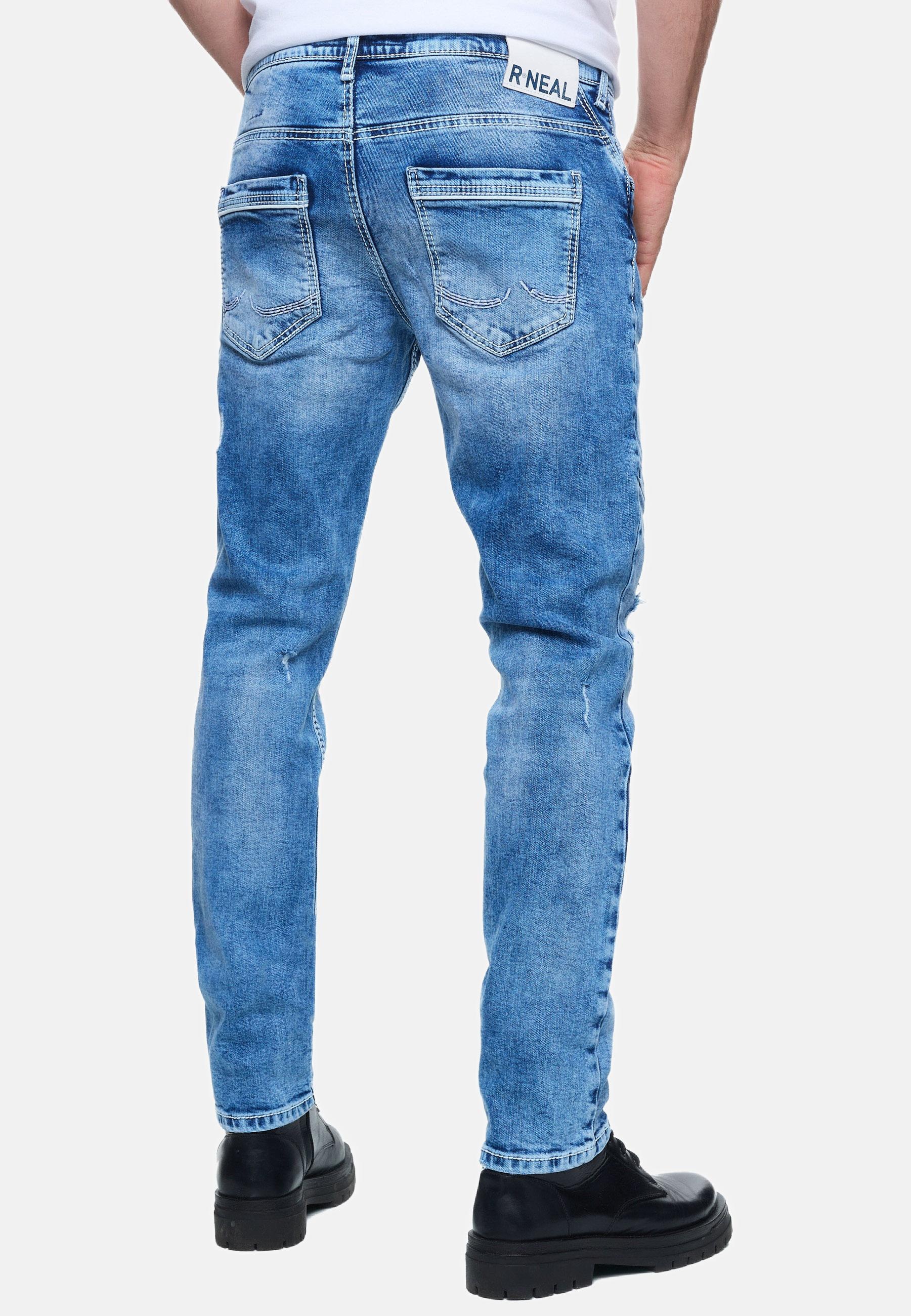 Rusty Neal Straight-Jeans »NISHO«, mit trendigen Used-Details