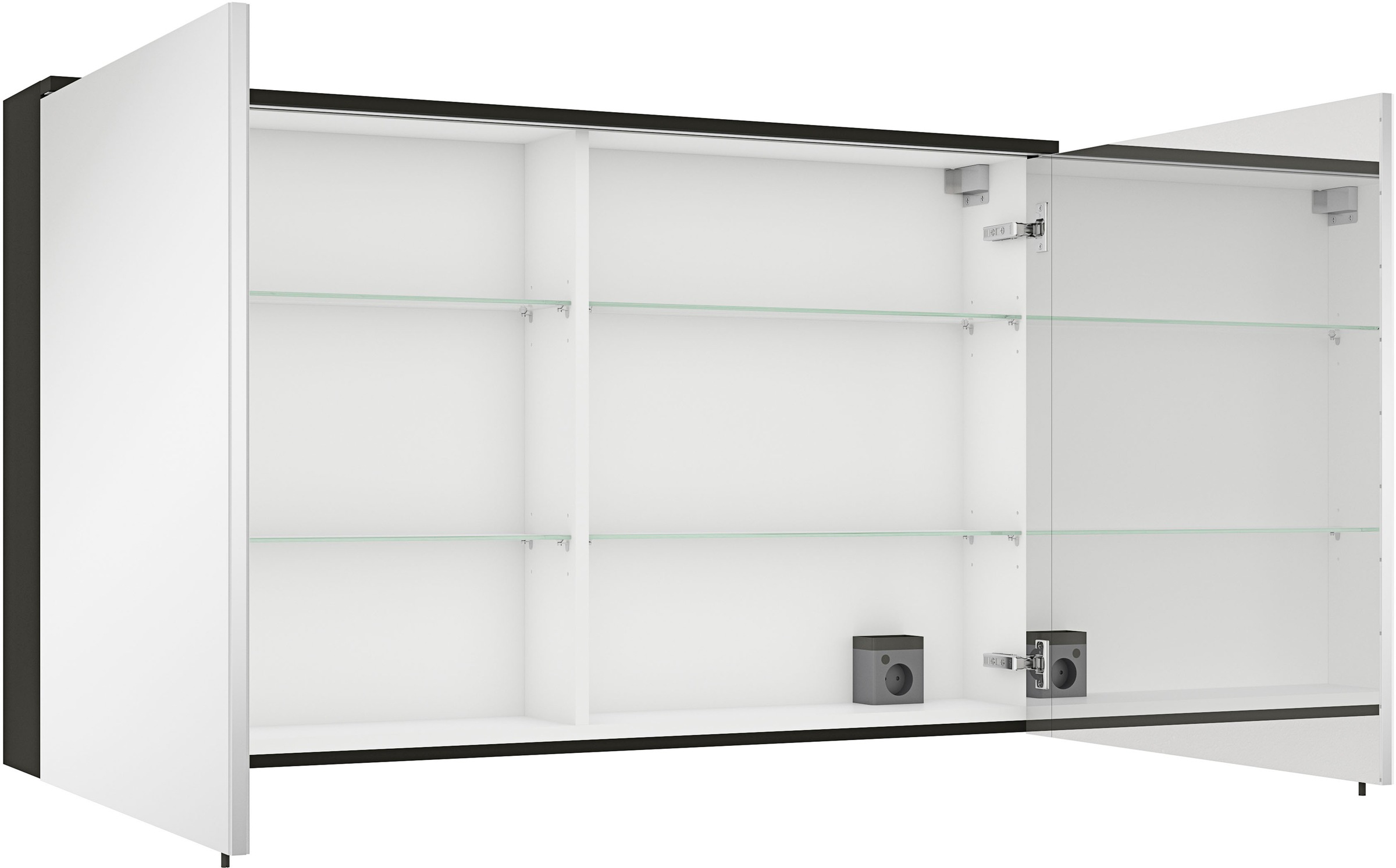 MARLIN Spiegelschrank »3510clarus«, 120 cm breit, Soft-Close-Funktion, inkl. Beleuchtung, vormontiert