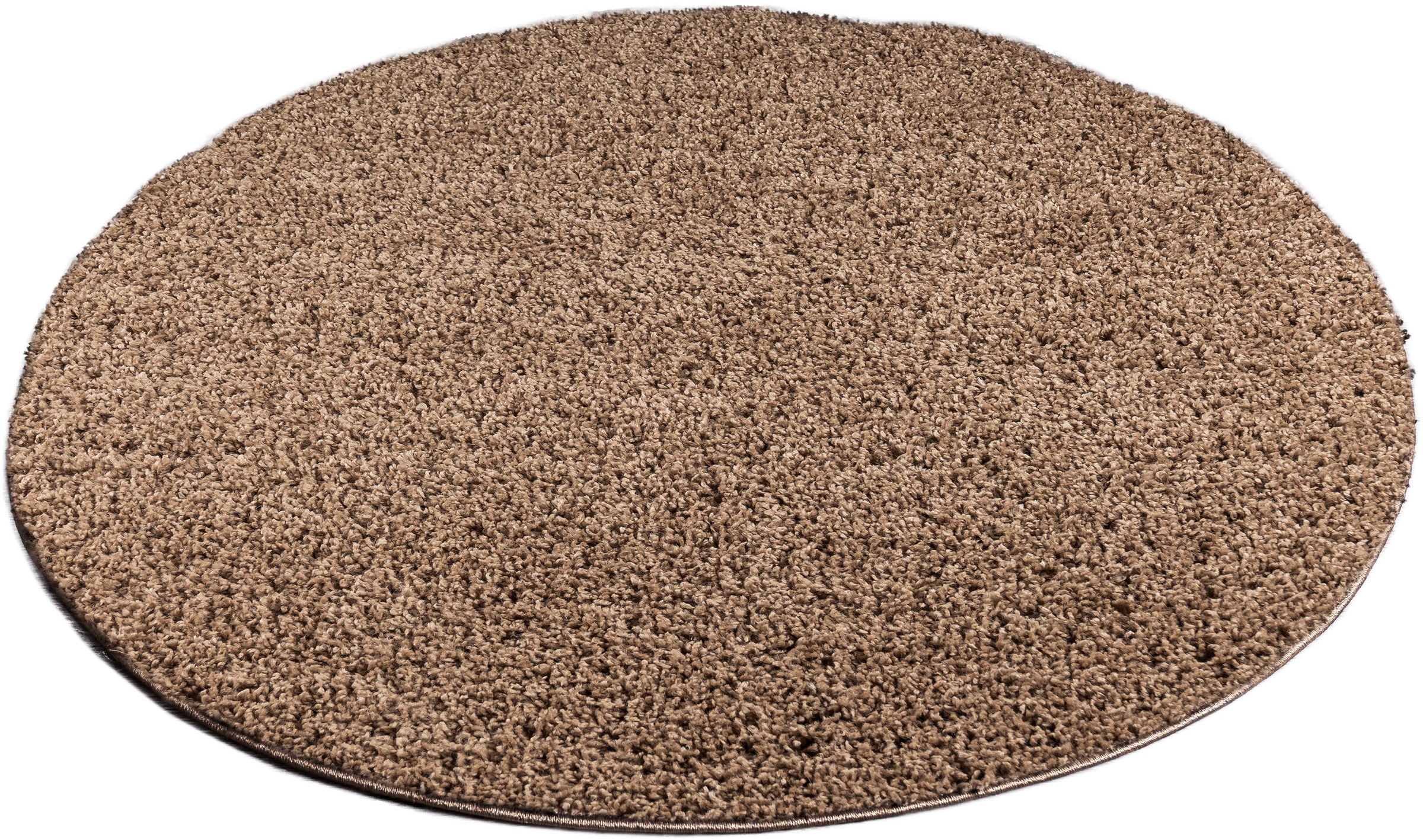 Teppich OTTO HOME "Viva rund" Gr. 9, braun (braunmelange), H:45mm Ø:140cm, Kunstfaser, Teppiche, Teppich, Uni-Farben, einfarbig, besonders weich und kuschelig, Wohnzimmer 3