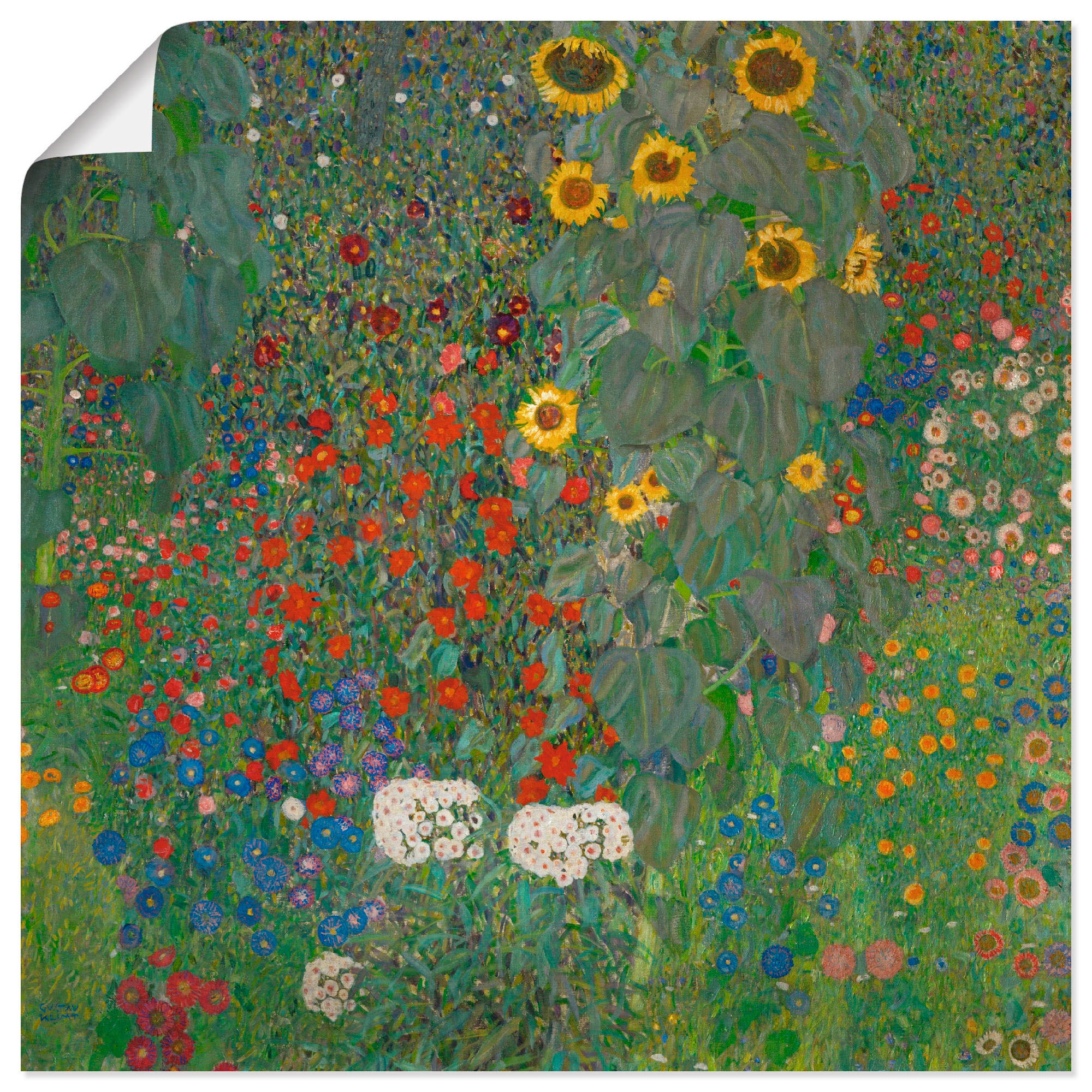 Black Friday Artland Wandbild Garten Mit Sonnenblumen Blumenwiese