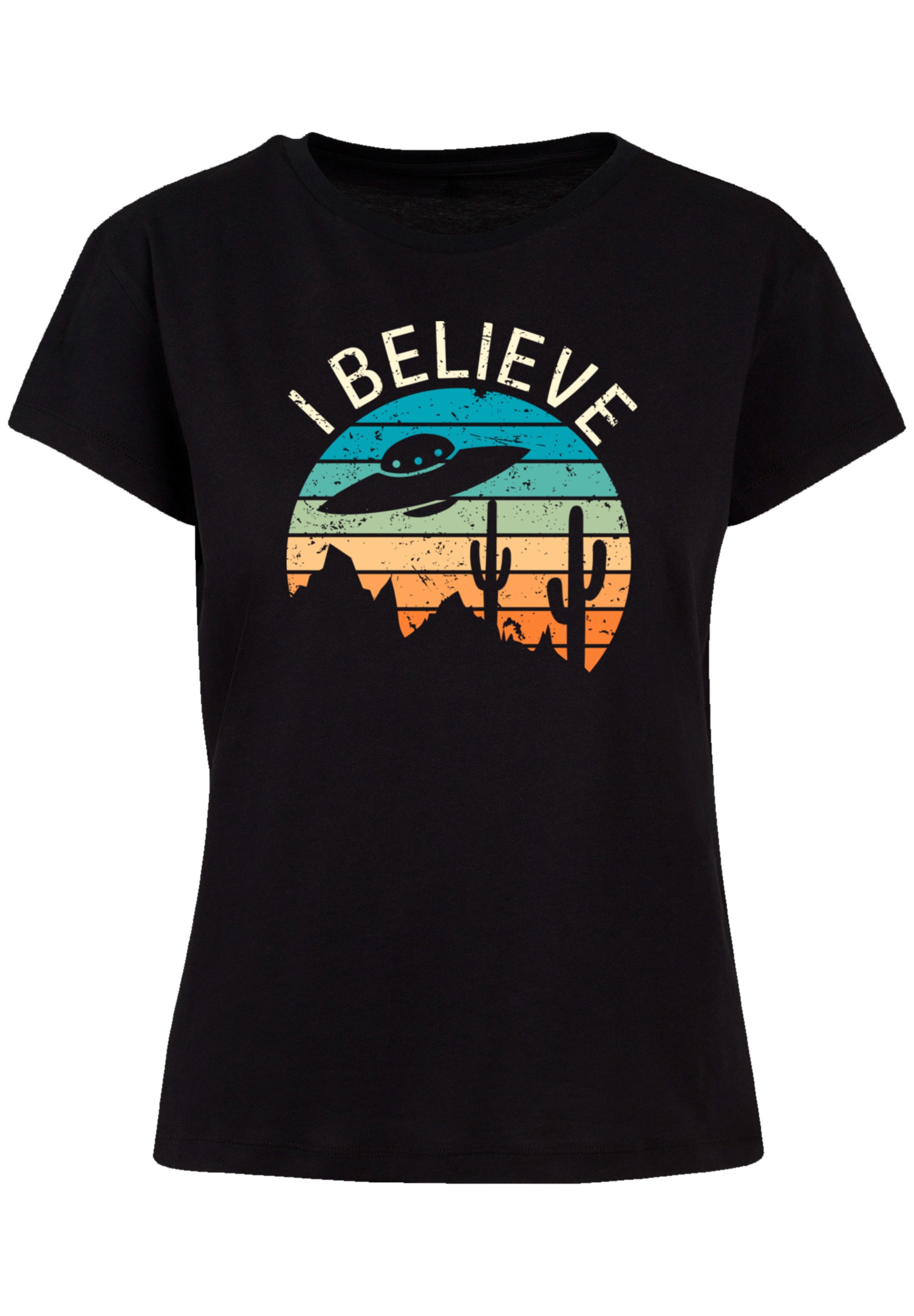 F4NT4STIC T-Shirt "I Believe UFO Alien Sonnenuntergang", Premium Qualität günstig online kaufen