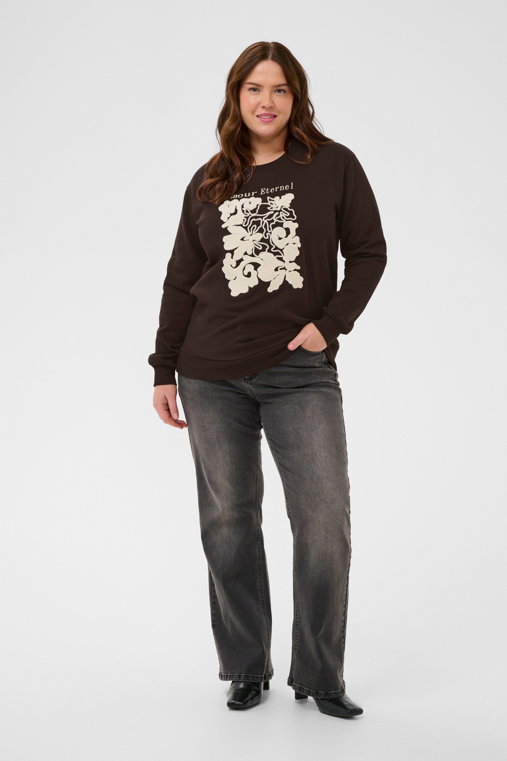 KAFFE Curve Strickpullover »Damen Sweatshirt KCroselda«