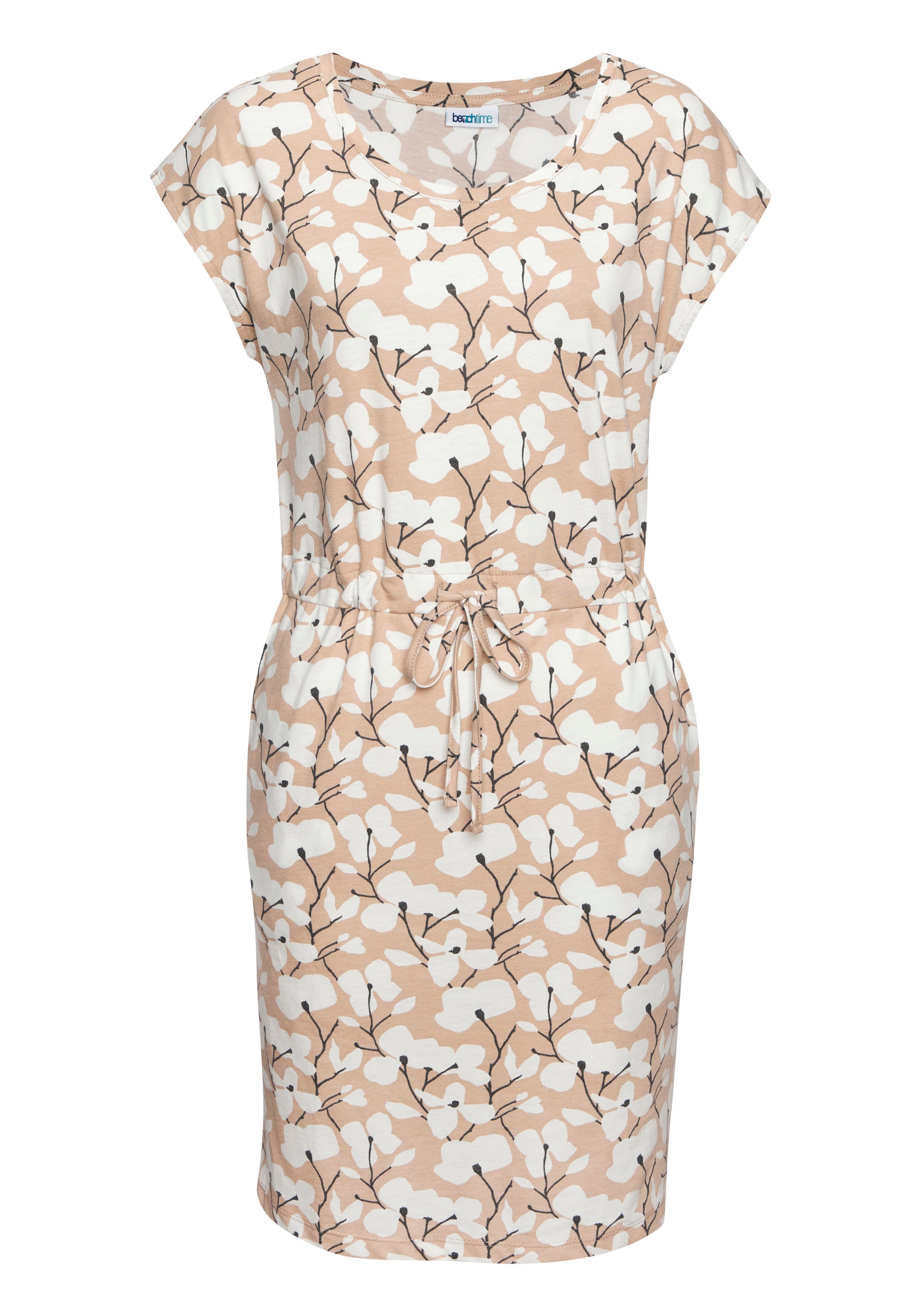 Beachtime Jerseykleid, mit Blumenmuster und Taschen, Sommerkleid aus Baumwo günstig online kaufen