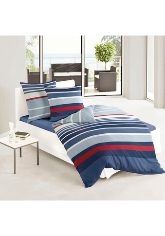 BIERBAUM Bettwäsche »Blue Stripes«, (2 tlg.), mit Streifen kaufen