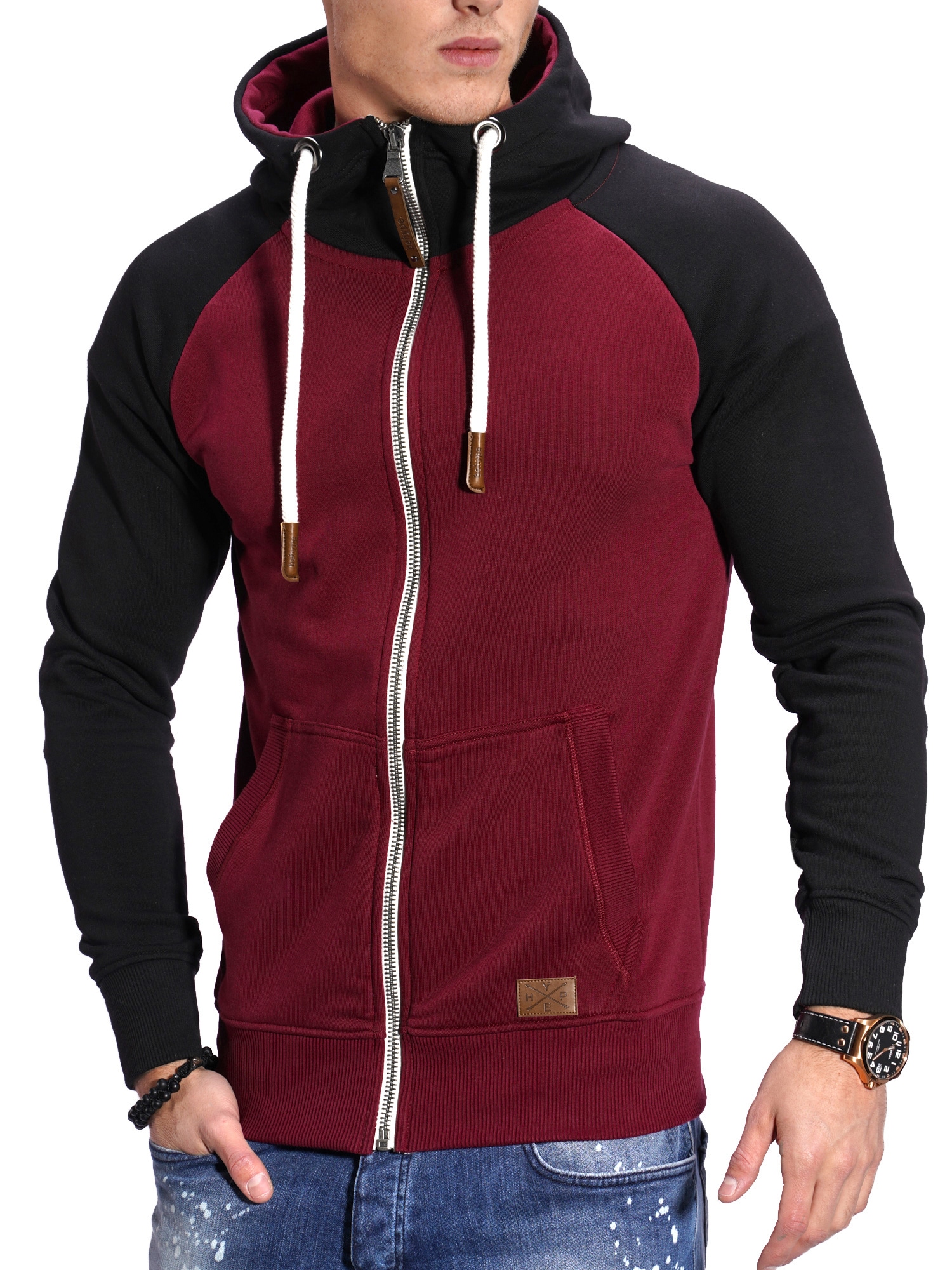 behype Sweatjacke »RAGLAN«, mit Raglan-Ärmeln