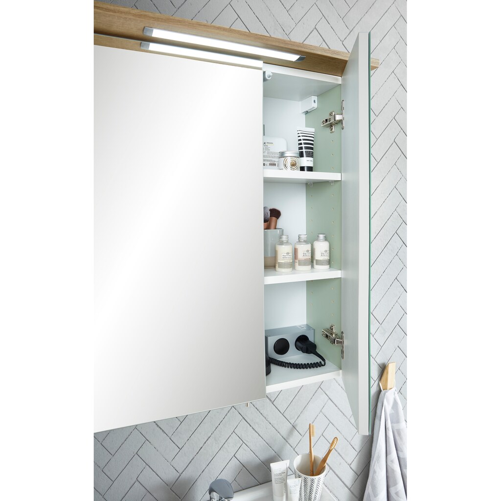 Saphir Spiegelschrank »Quickset 963 Badschrank, 2 Spiegeltüren, 2 Einlegeböden, 60 cm breit«