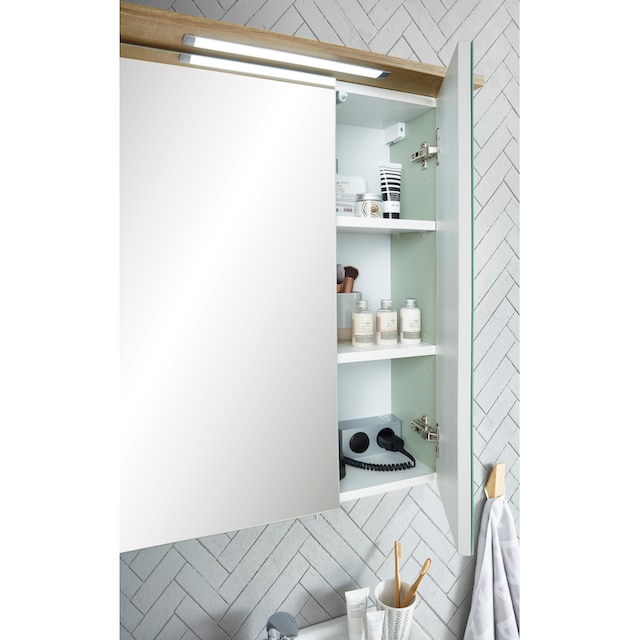 PELIPAL Spiegelschrank »Quickset 963«, Breite 60 cm, 2-türig, eingelassene  LED-Beleuchtung, Steckdosenbox | BAUR