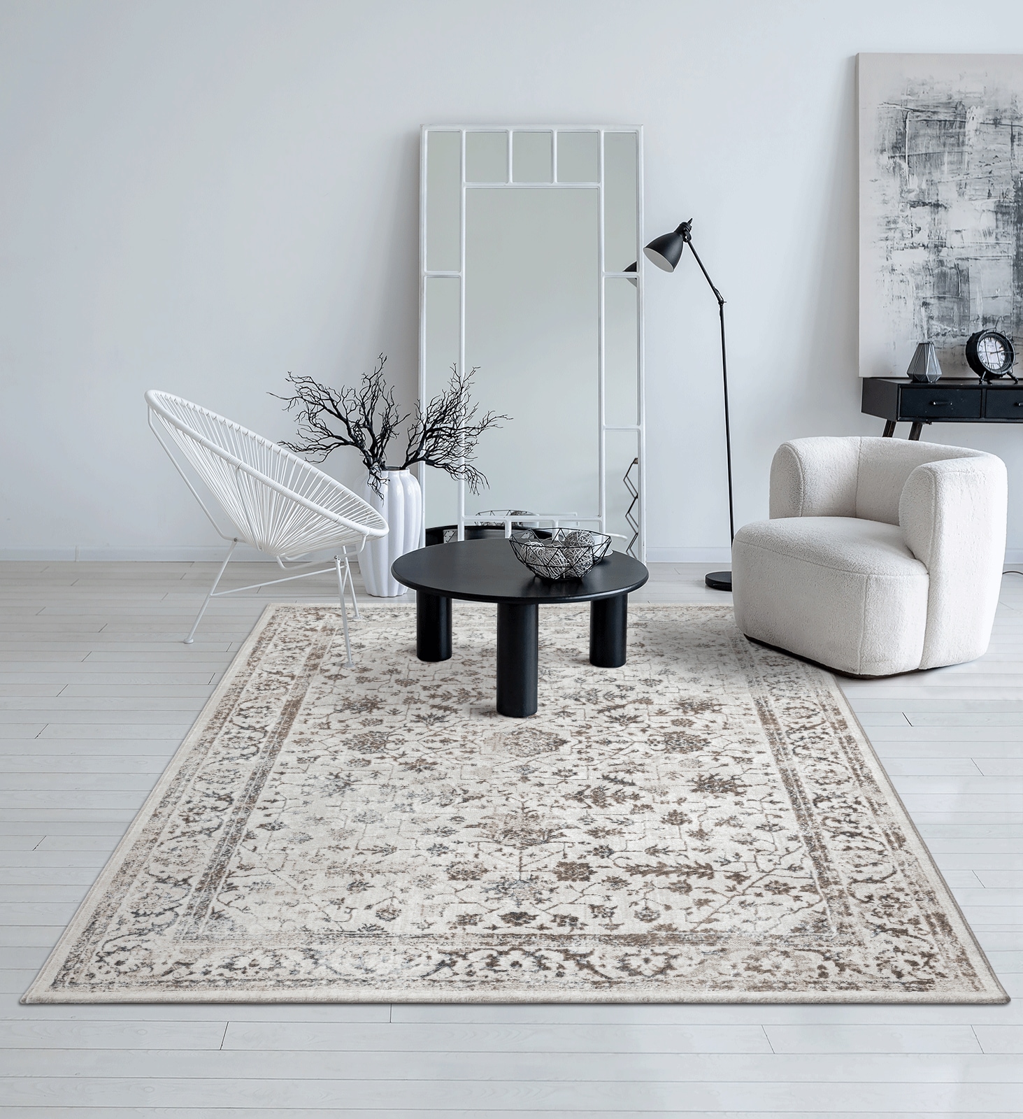 the carpet "Mila" rechteckig 8 mm Höhe moderner Wohnzimmer Teppich elegant glänzender Flor