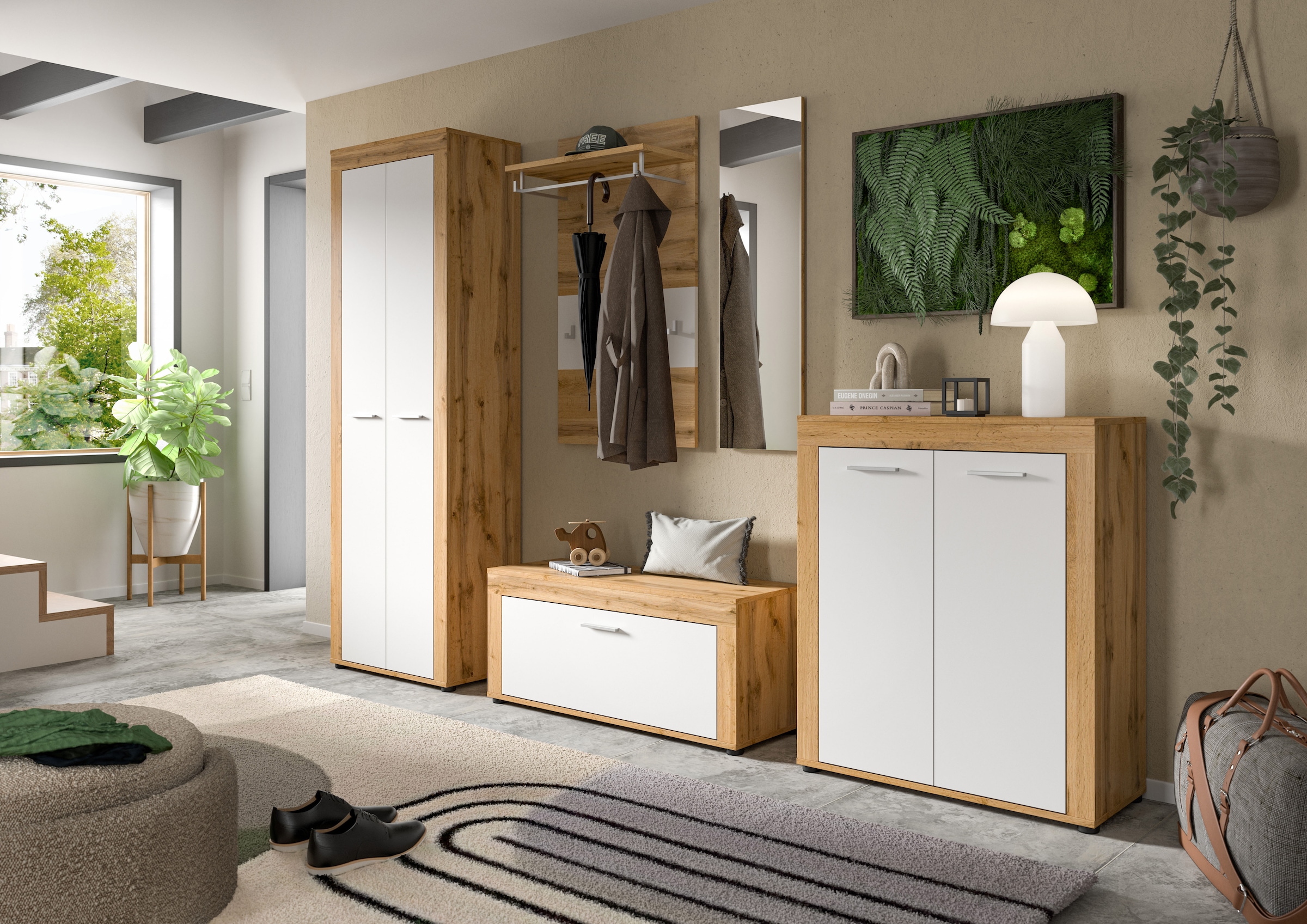 INOSIGN Schuhschrank »Aosta«, Schuhschrank, Höhe 191 cm, 4 Fächer, Garderobenschrank, Flur, Diele