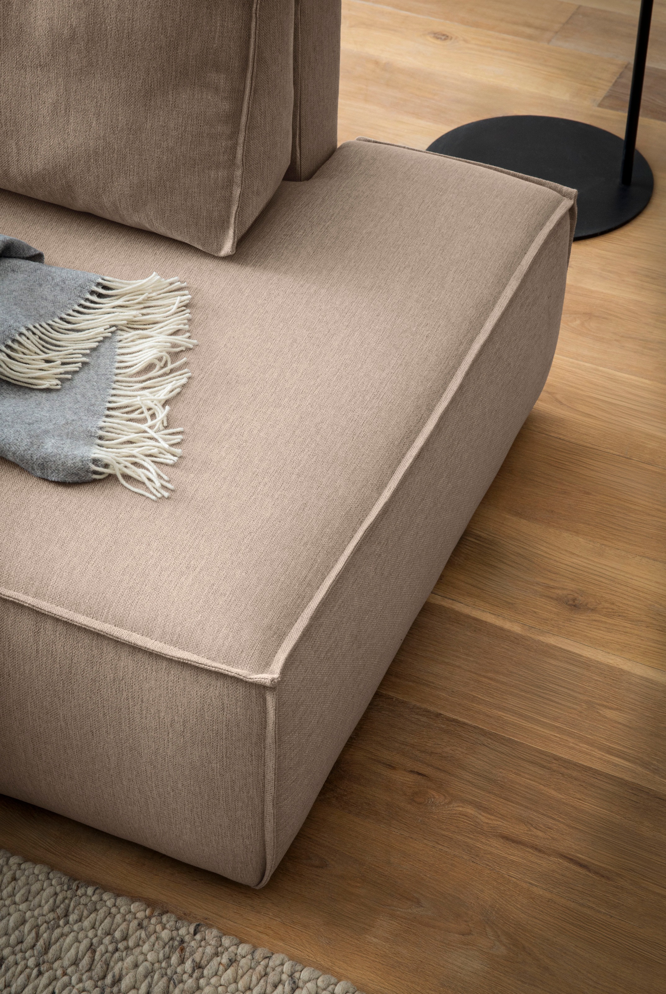 Home affaire Ecksofa »SHERWOOD, Schlafsofa in L-Form offen (275cm), Cord, Leinenoptik«, Schlaffunktion und Bettkasten, Kedernaht, hoher Sitz- & Liegekomfort