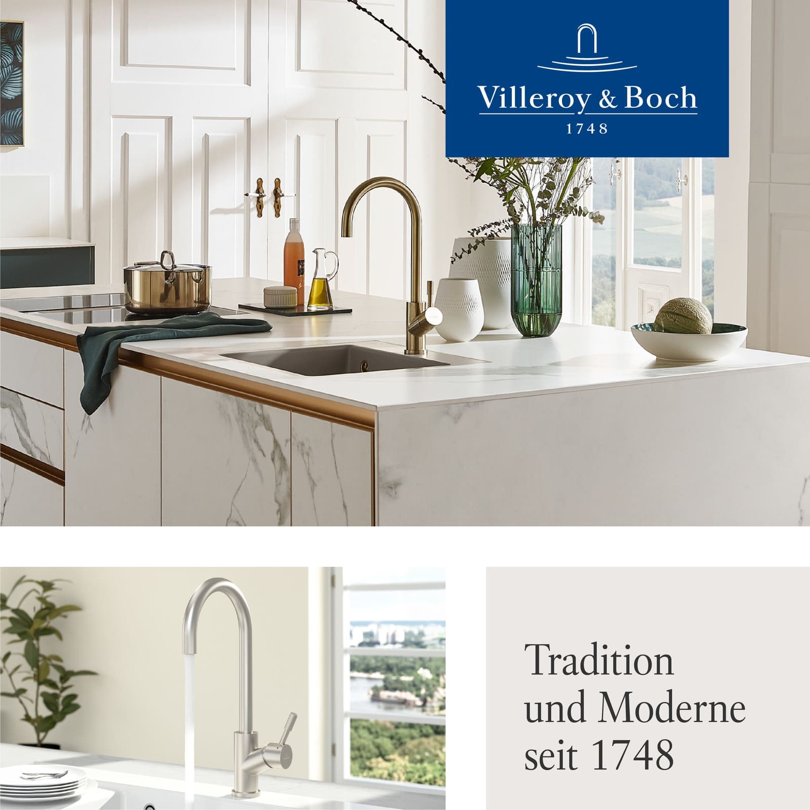 Villeroy & Boch Küchenarmatur »Küchenarmatur Umbrella 27,5 cm gold« 1 Stk. tlg.