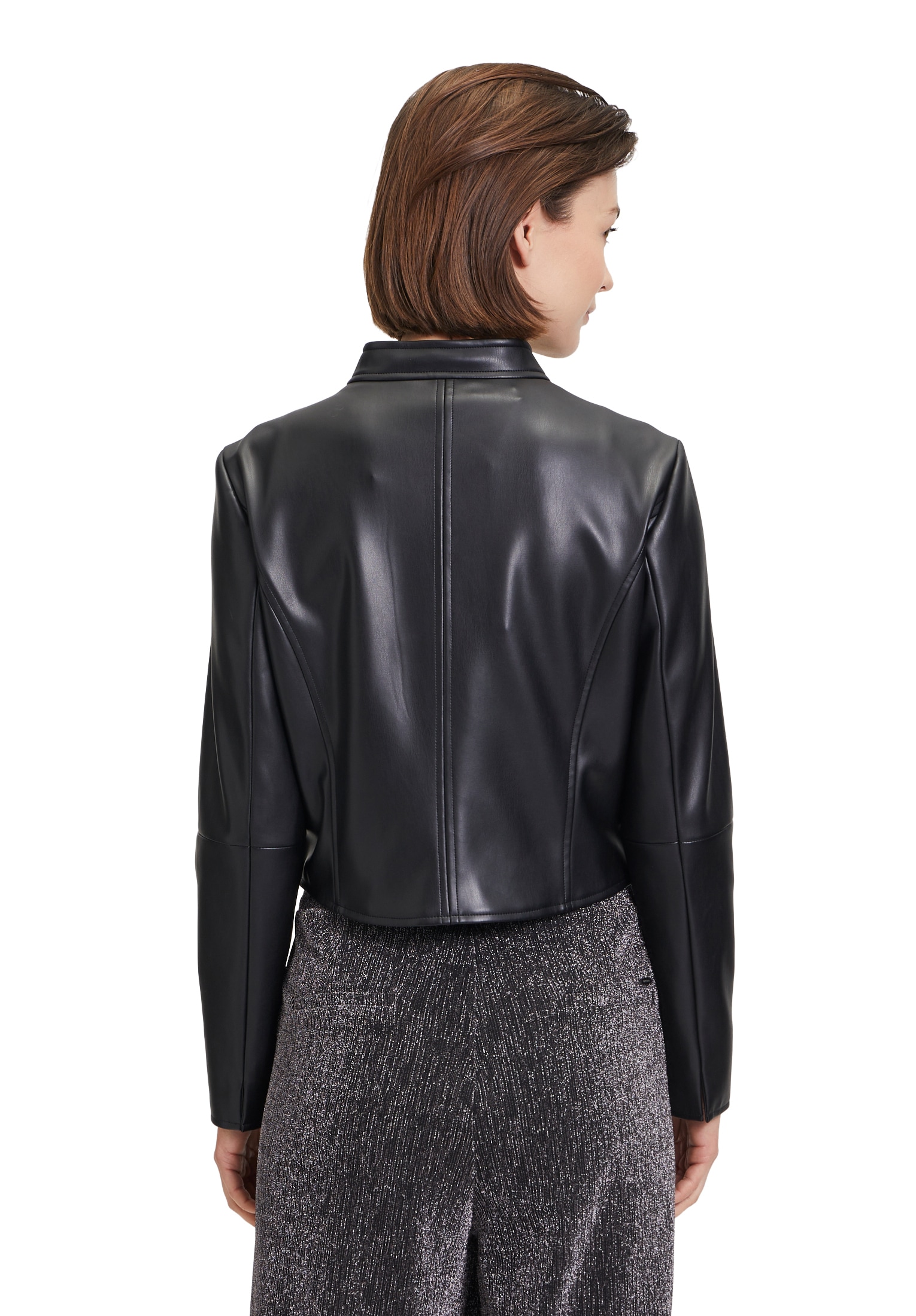 Betty&Co Jackenblazer »Betty & Co Bikerjacke mit Stehkragen«, Nahtführung