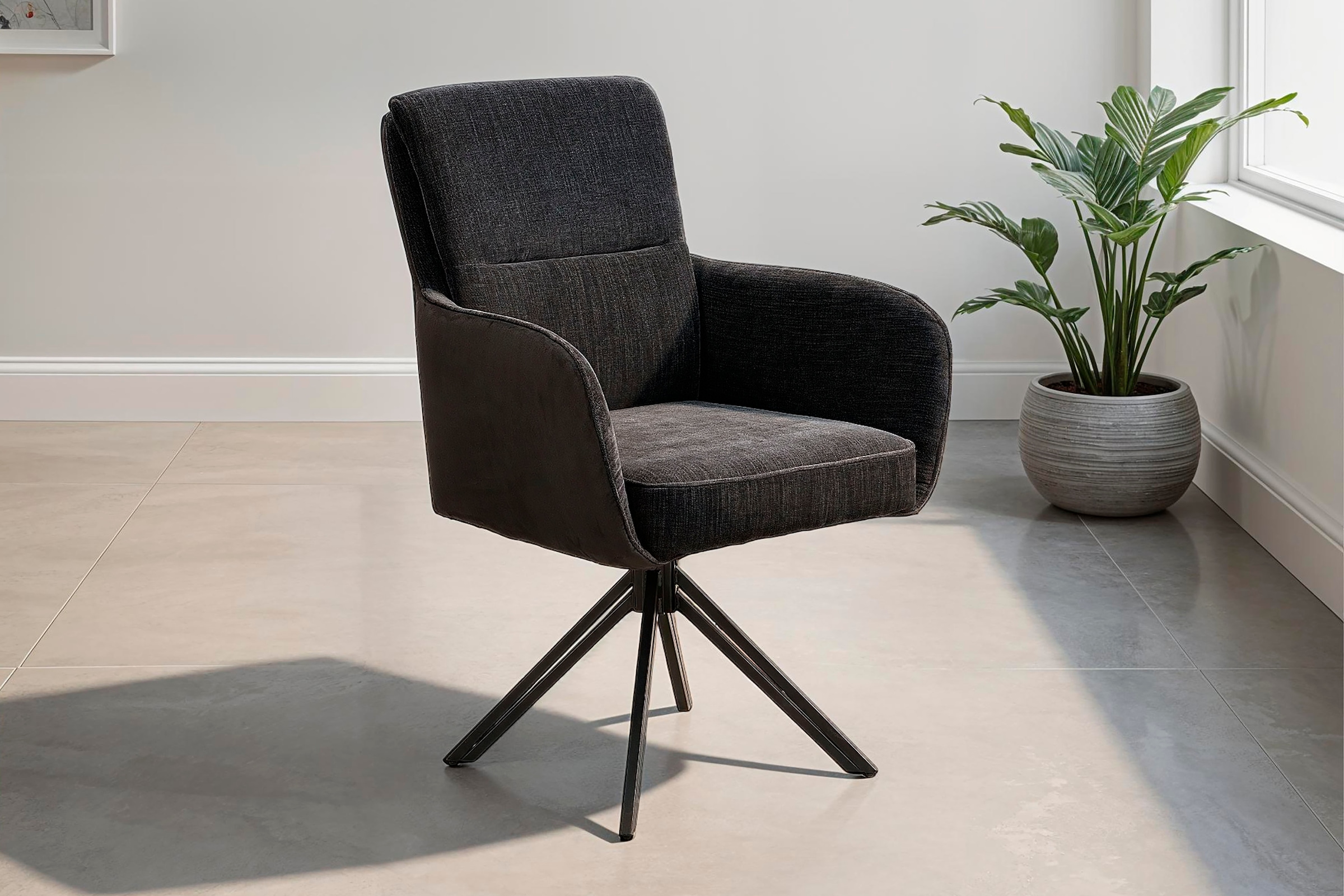 byLIVING Esszimmerstuhl "Tino" (Set) 2 Stk. Microfaser  Webstoff 360 Grad d günstig online kaufen