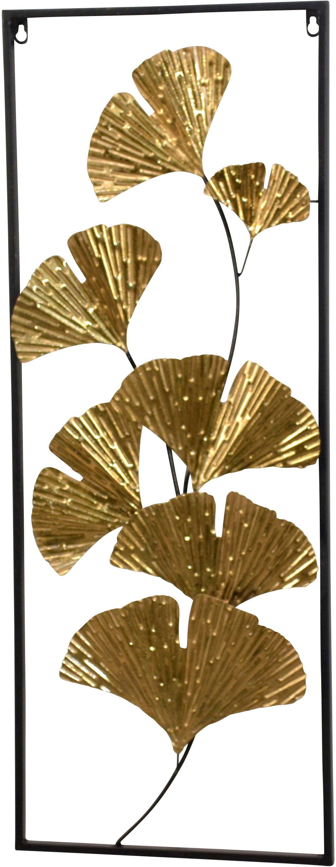 HOFMANN LIVING AND MORE Wanddekoobjekt "Wanddekoration" Ginkgo Motiv in gol günstig online kaufen