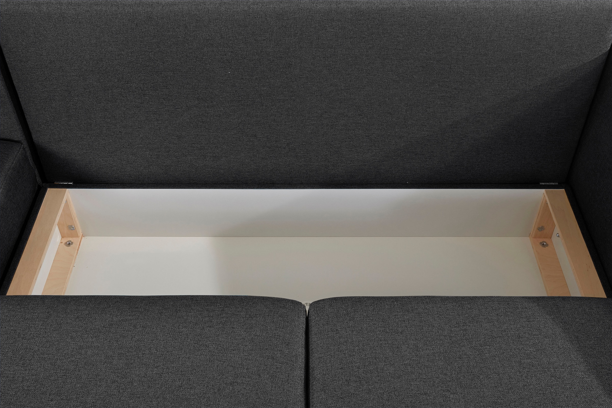 Home affaire Ecksofa »Granbo L-Form«, incl. Bettfunktion und Bettkasten, Federkern-Polsterung, Seitentasche