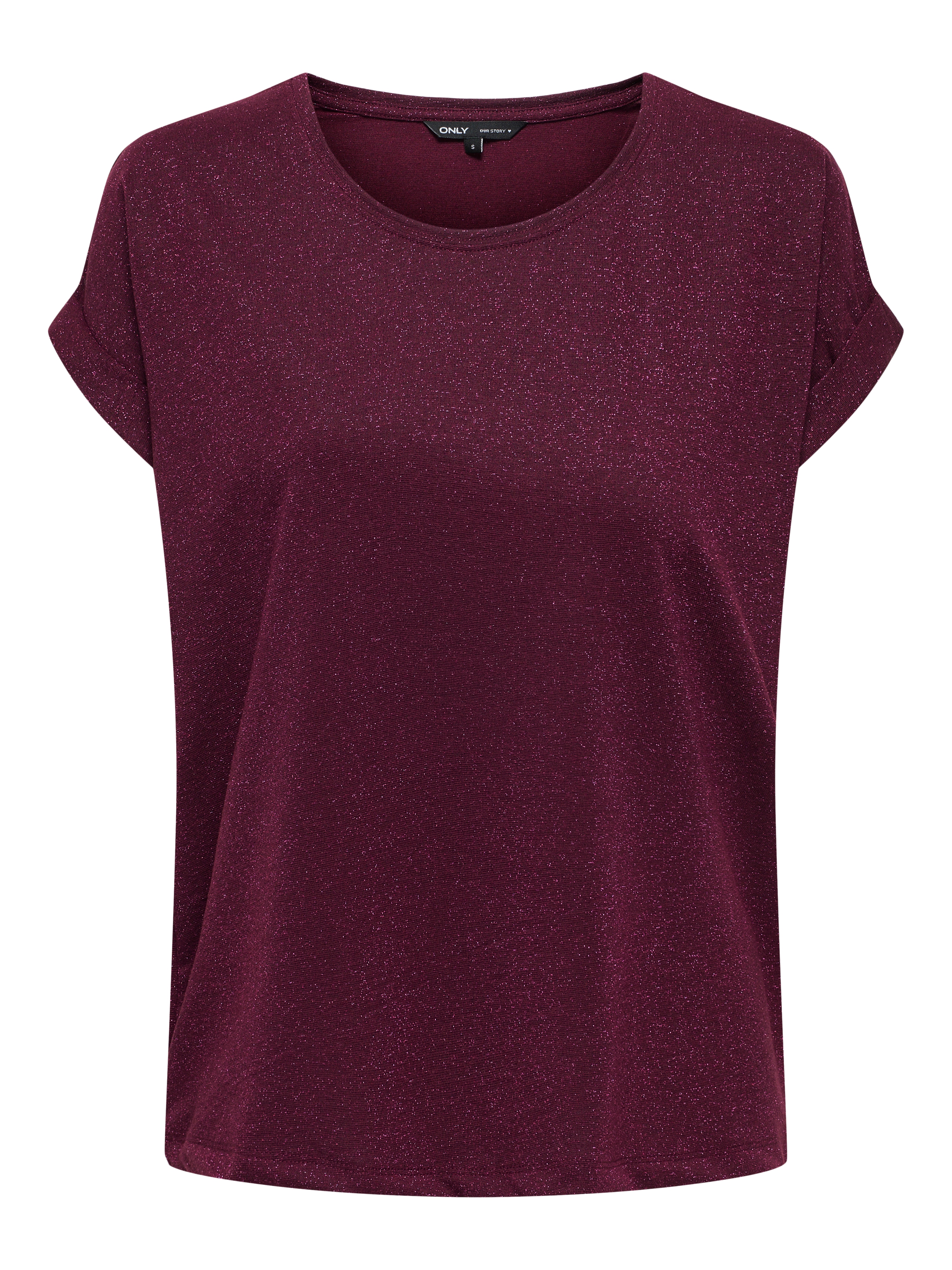 ONLY CARMAKOMA Kurzarmshirt "CARMOSTER GLITTER S/S TOP JRS NOOS", leicht gl günstig online kaufen