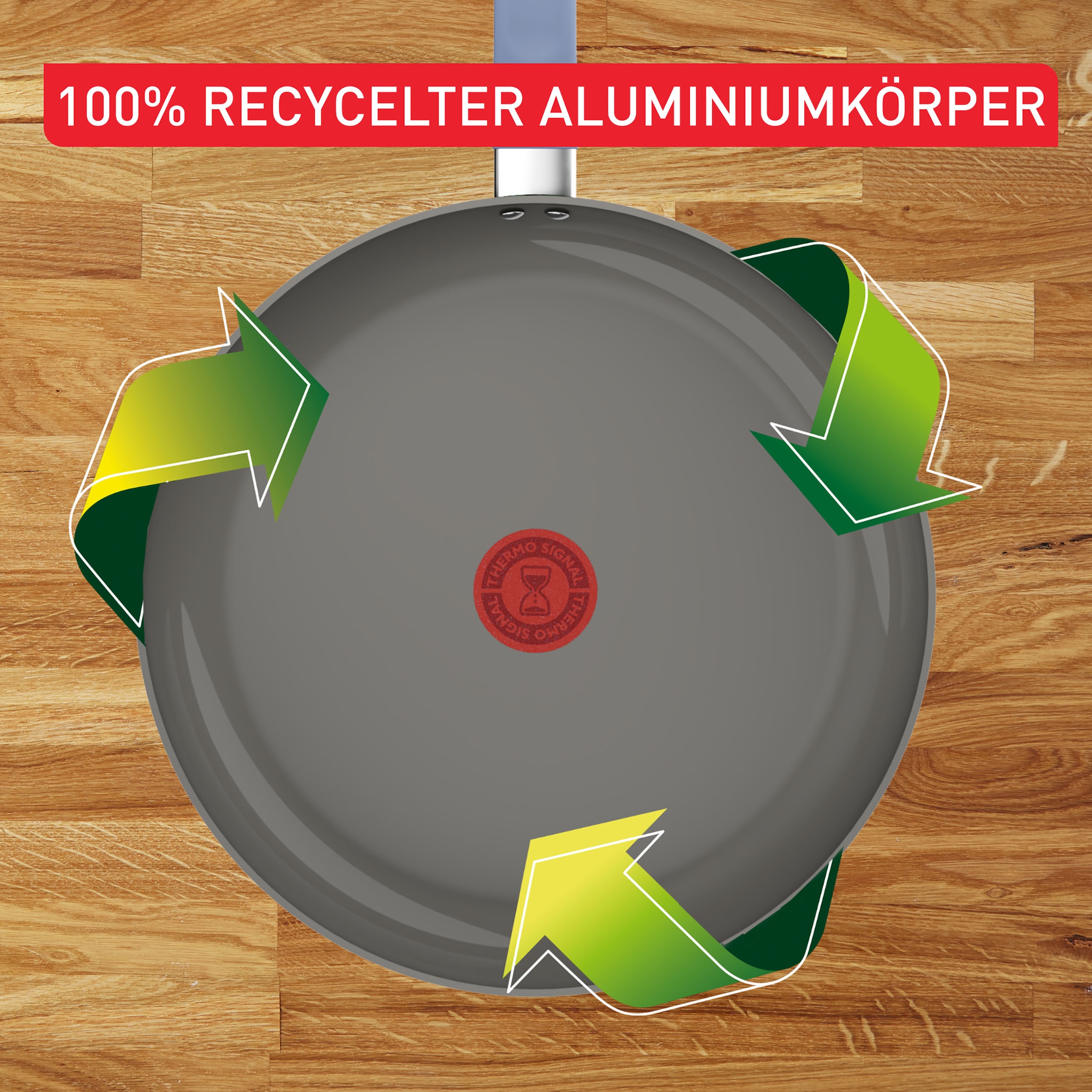 Tefal Pfannen-Set »Cera Color« Aluminium Set, 7 tlg. tlg. Go Ceram Keramik-Antihaftbeschichtung, Thermo-Signal, Induktion