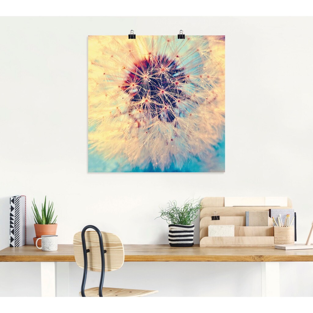 Artland Wandbild »Pusteblume ganz nah«, Blumen, (1 St.), als Alubild, Outdoorbild, Leinwandbild, Poster in verschied. Größen