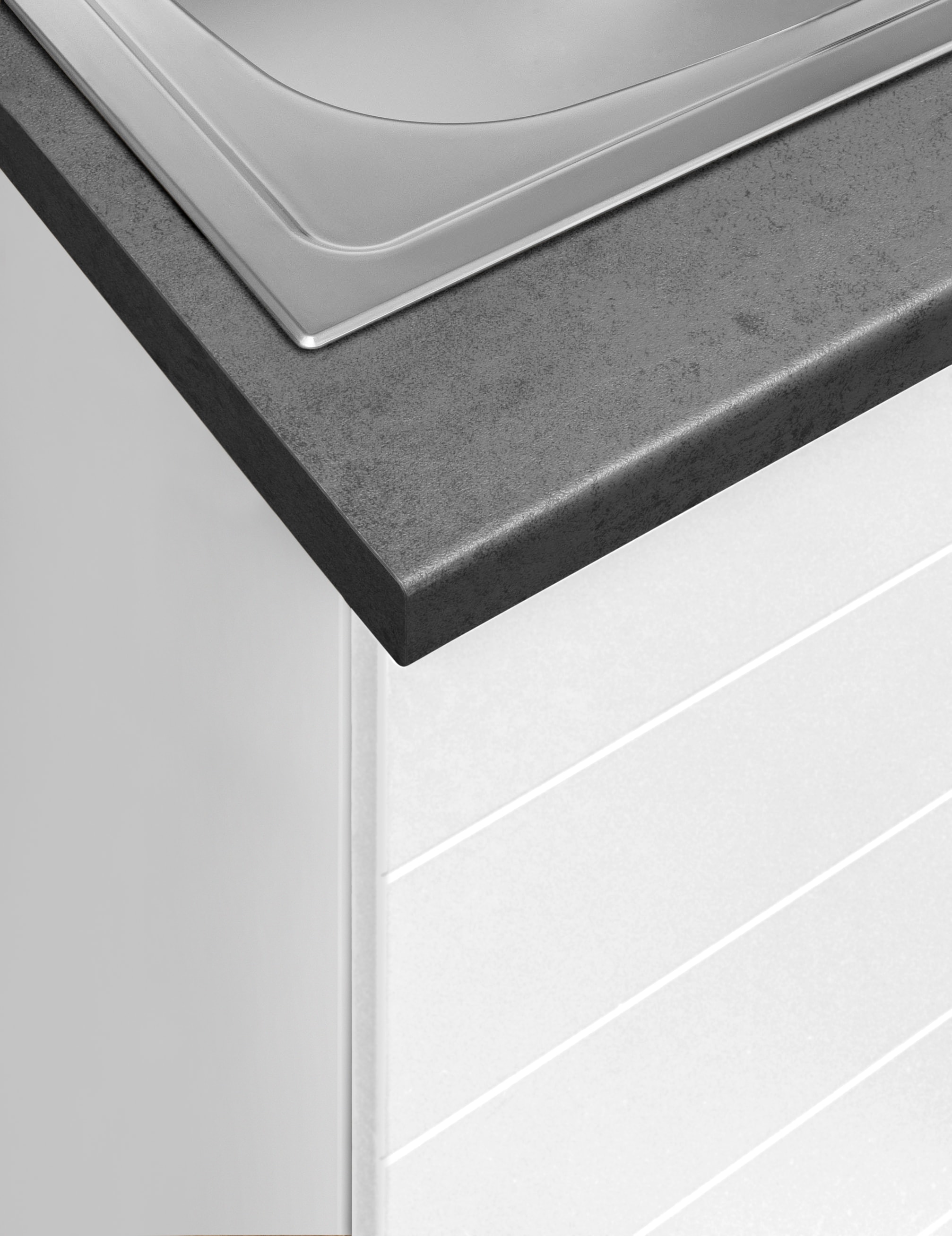 KOCHSTATION Küchenzeile »KS-Luhe« 300 cm breit, wahlweise mit oder ohne E-Geräten, gefräste MDF-Fronten