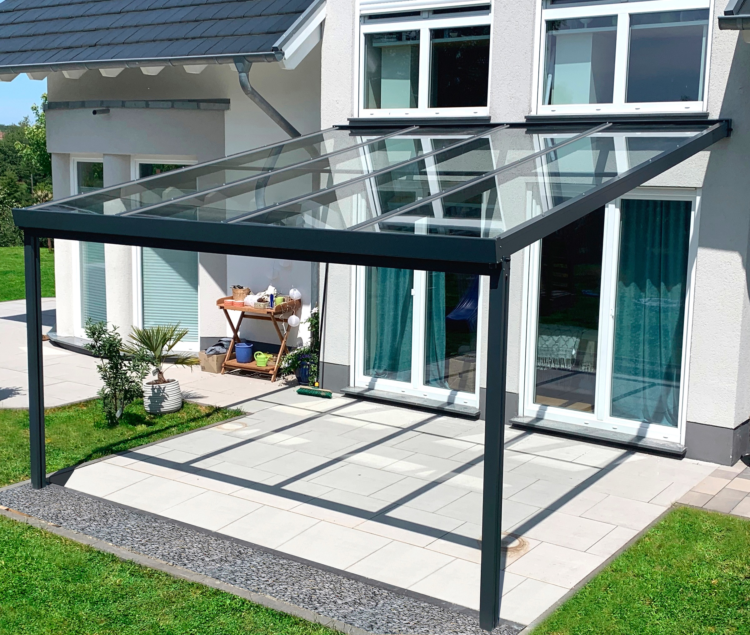 Terrassendach »Premium«, BxT: 410x406 cm, Dach Sicherheitsglas klar