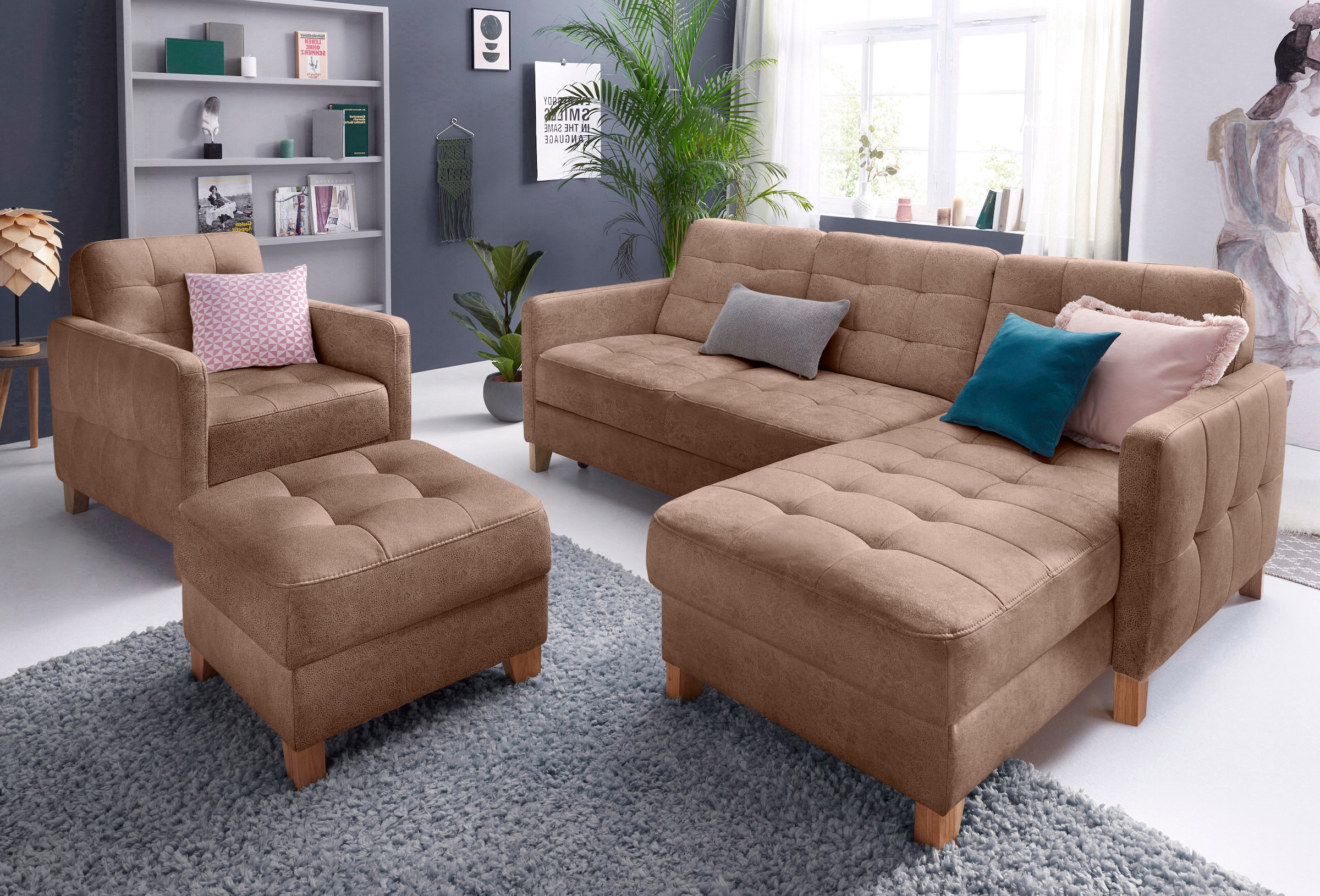 exxpo - sofa fashion Ecksofa "Elio, kompakt und komfortabel, bequem und zei günstig online kaufen