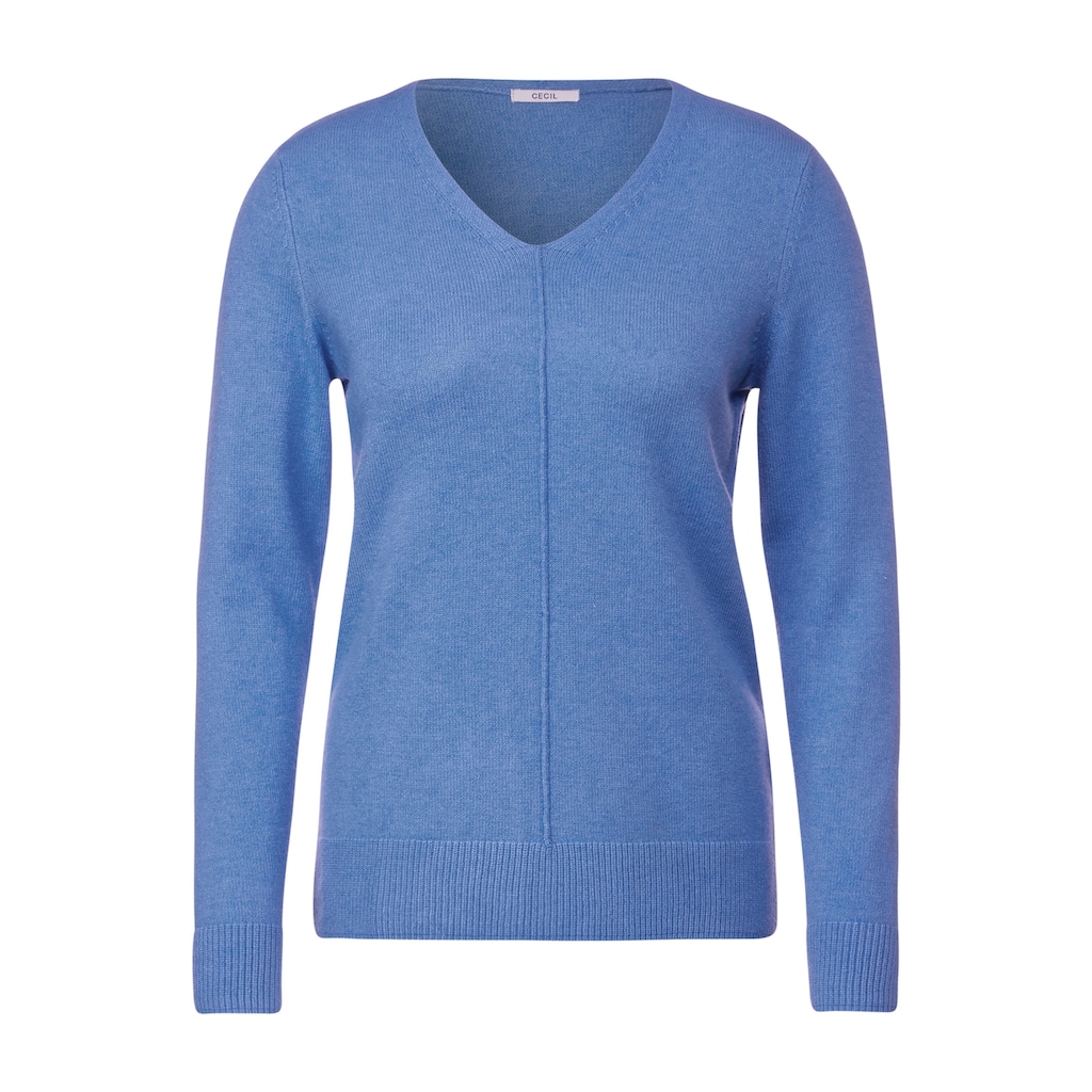 Cecil Strickpullover »Cosy«, mit Ziernaht vorne