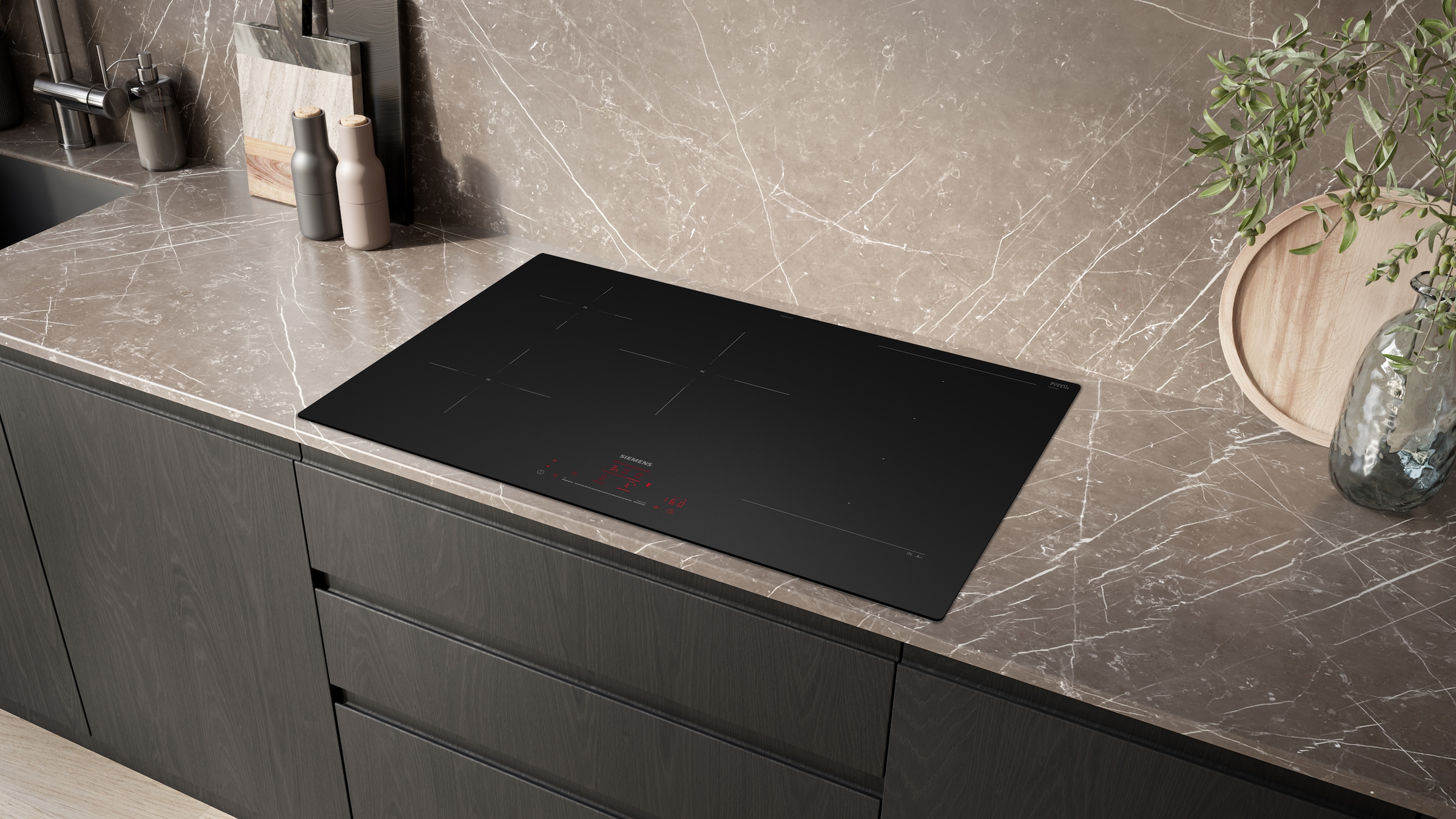 SIEMENS Induktions-Kochfeld »EX81AHVC1E« Mattes varioInduktion Kochfeld für mehr Flexibilität beim Kochen.