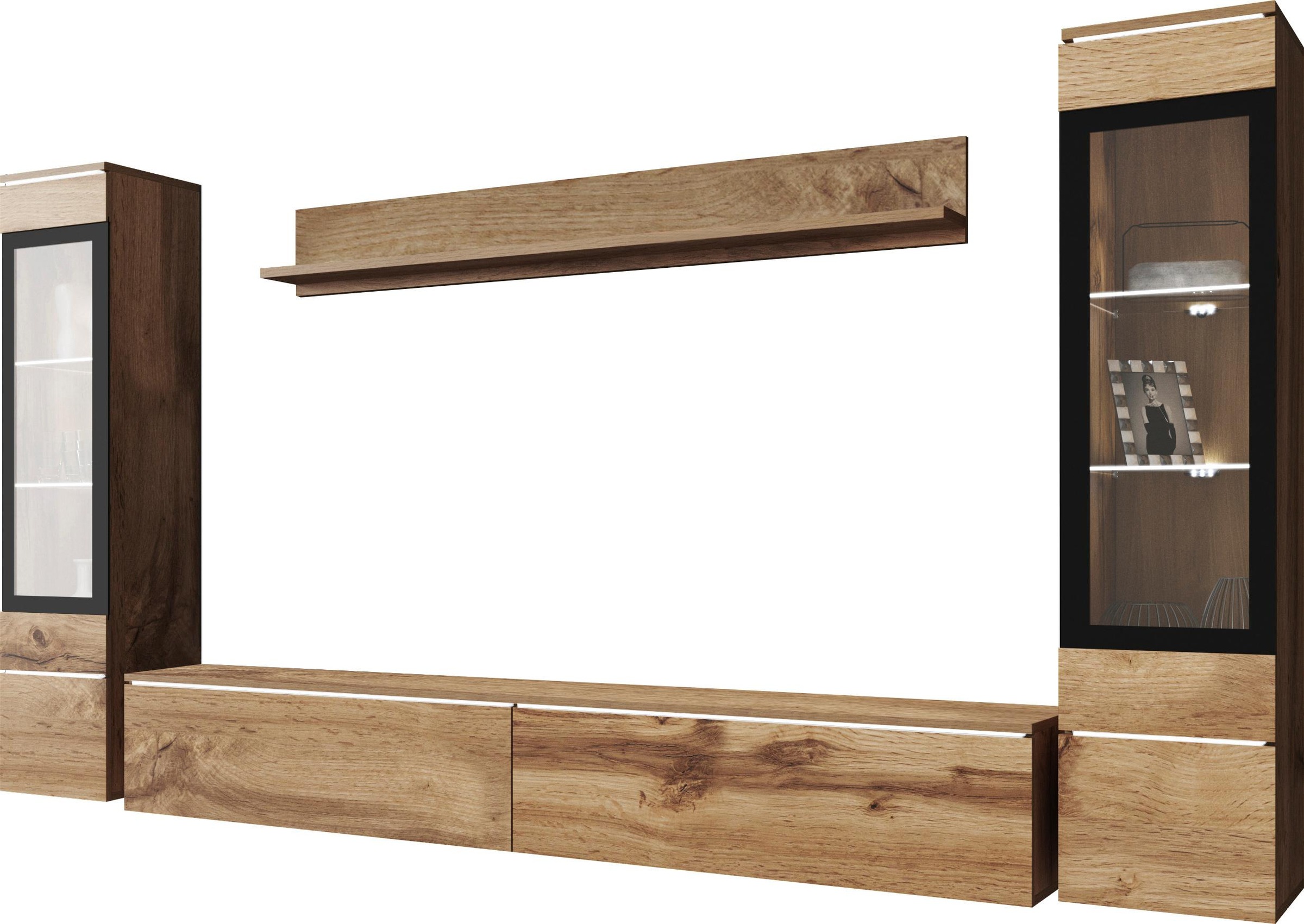 Home affaire Wohnwand "VERA II" Komplett-Set, 4 Stk. tlg. günstig online kaufen