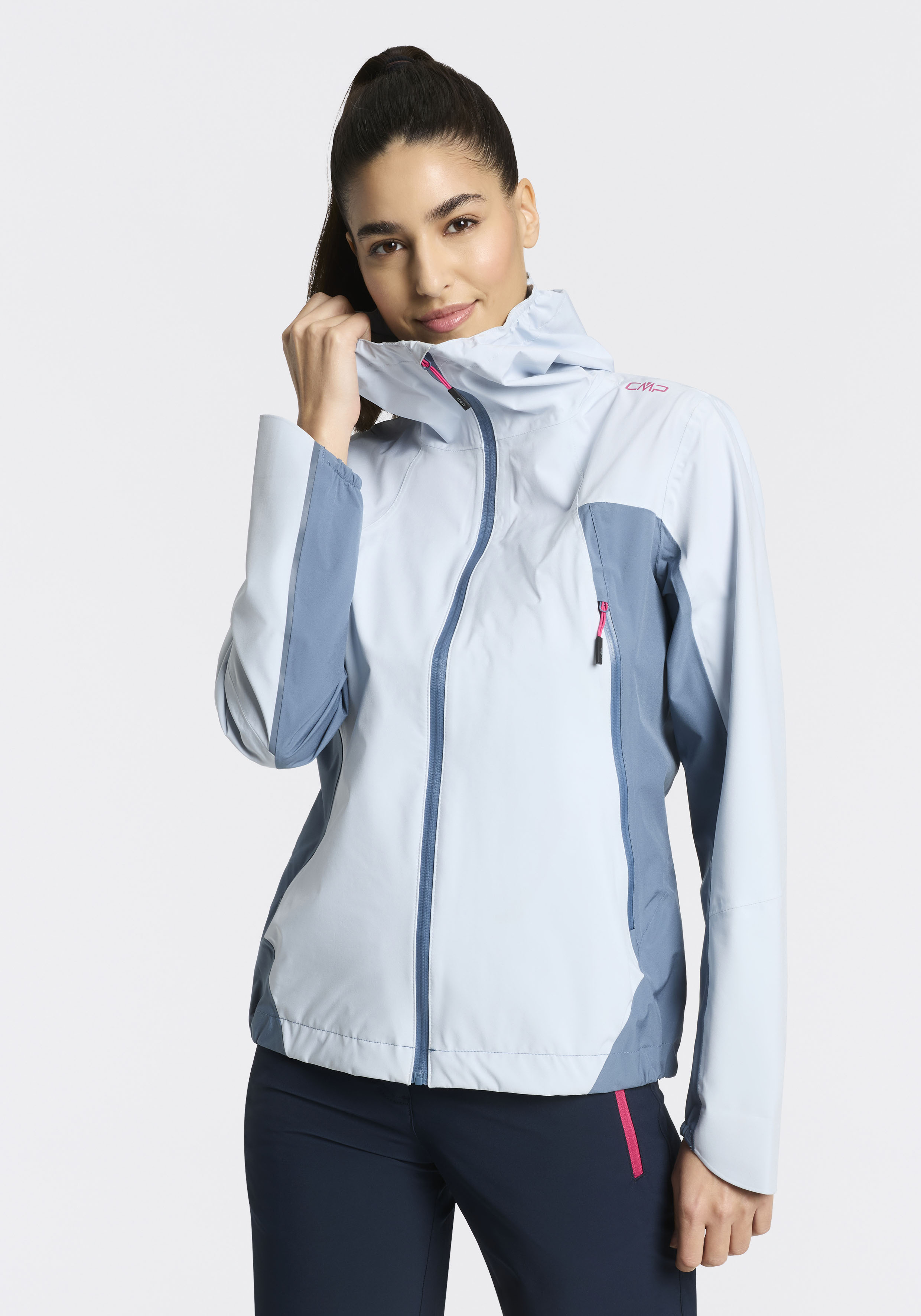 CMP Regenjacke mit regulierbarer Kapuze, 2-Lagen-Konstruktion, wasserdicht, winddicht