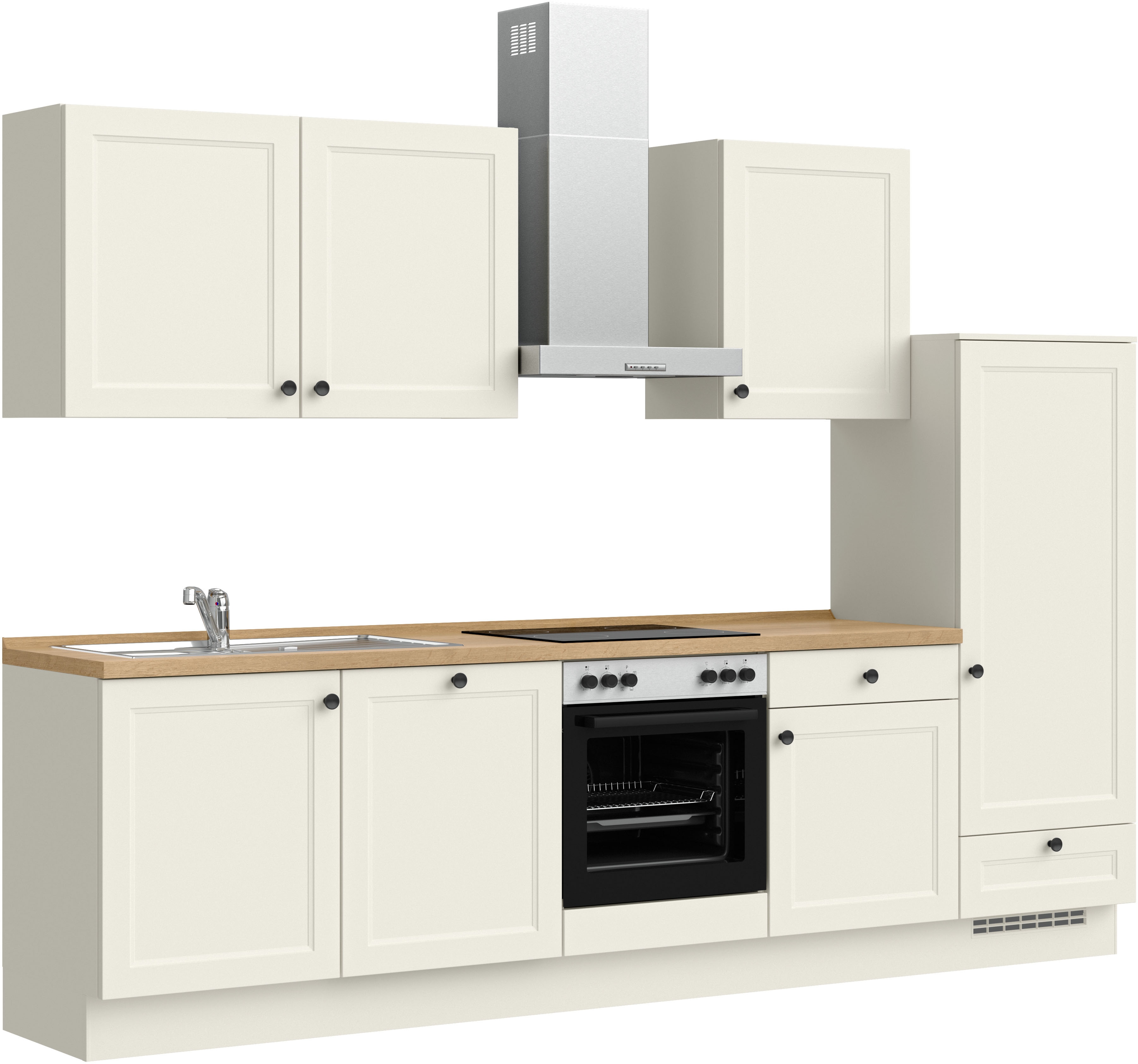 nobilia Küchenzeile ""Cascada I", NEU: individuell anpassbar mit gratis Profi-Beratung" vormontiert, Breite 300 cm, Ausrichtung wählbar, wahlw. mit E-Geräten