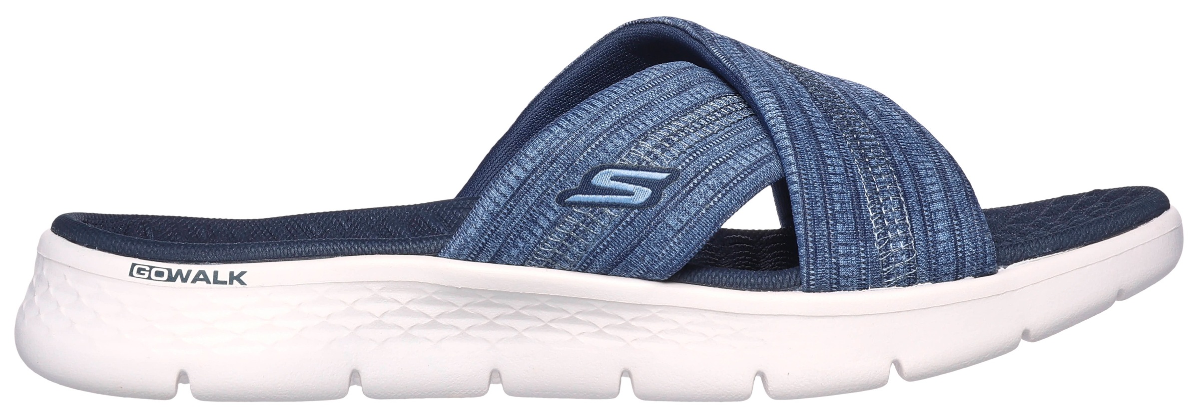 Skechers Pantolette »GO WALK FLEX SANDAL-BUTTERFLY BLISS«  Keilabsatz, Sommerschuh, Schlappen mit Goga Mat Footbed