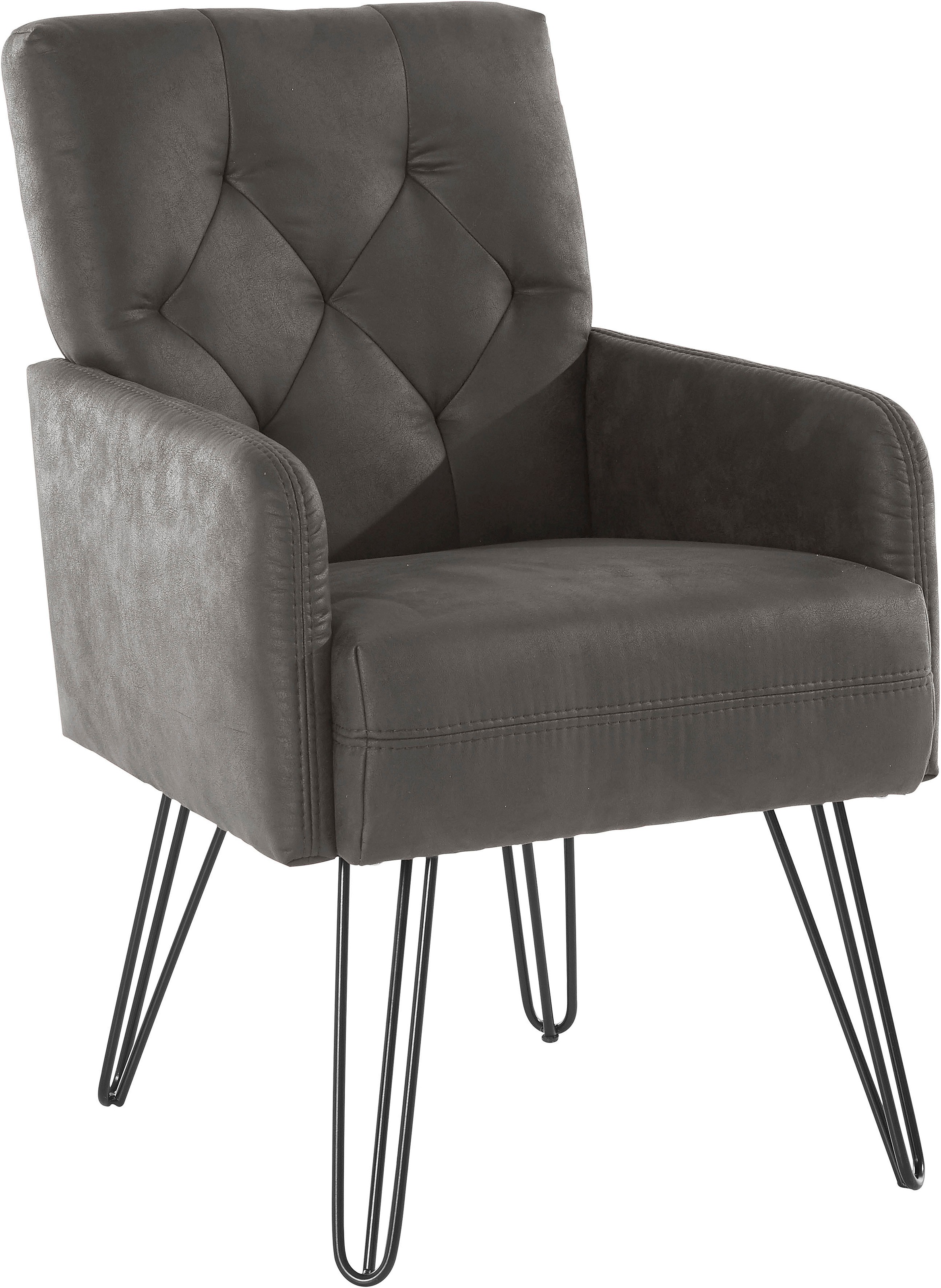 exxpo - sofa fashion Sessel "Doppio, Loungesessel mit Designuntergestell, b günstig online kaufen