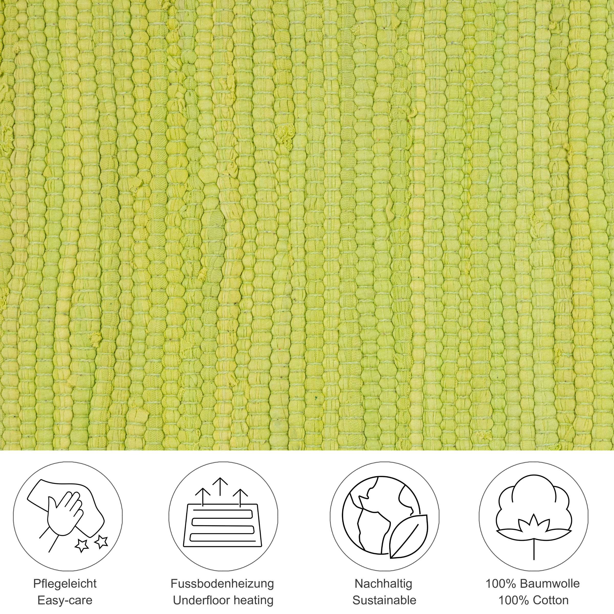 THEKO Teppich "Happy Cotton Fleckerl, handgewebt" rechteckig 5 mm Höhe Flac günstig online kaufen