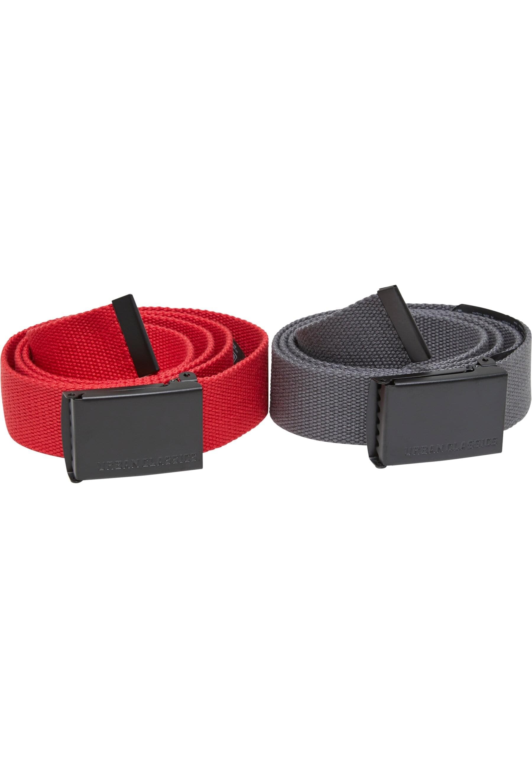 URBAN CLASSICS Synthetikgürtel "Urban Classics Canvas Belt 2-Pack" günstig online kaufen