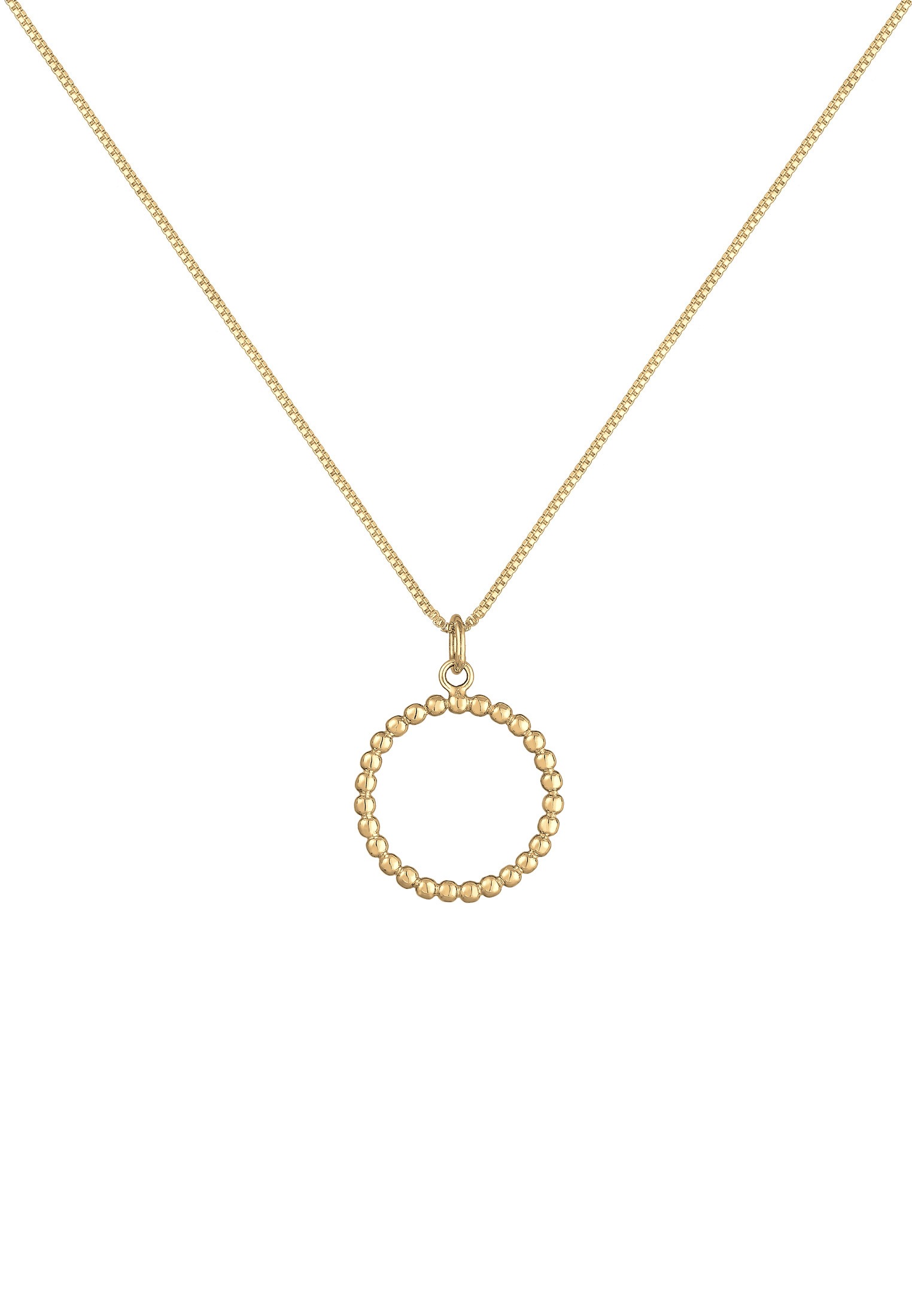 Elli Kette mit Anhänger »Box Chain Kreis Anhänger Geo Basic 925 Silber«