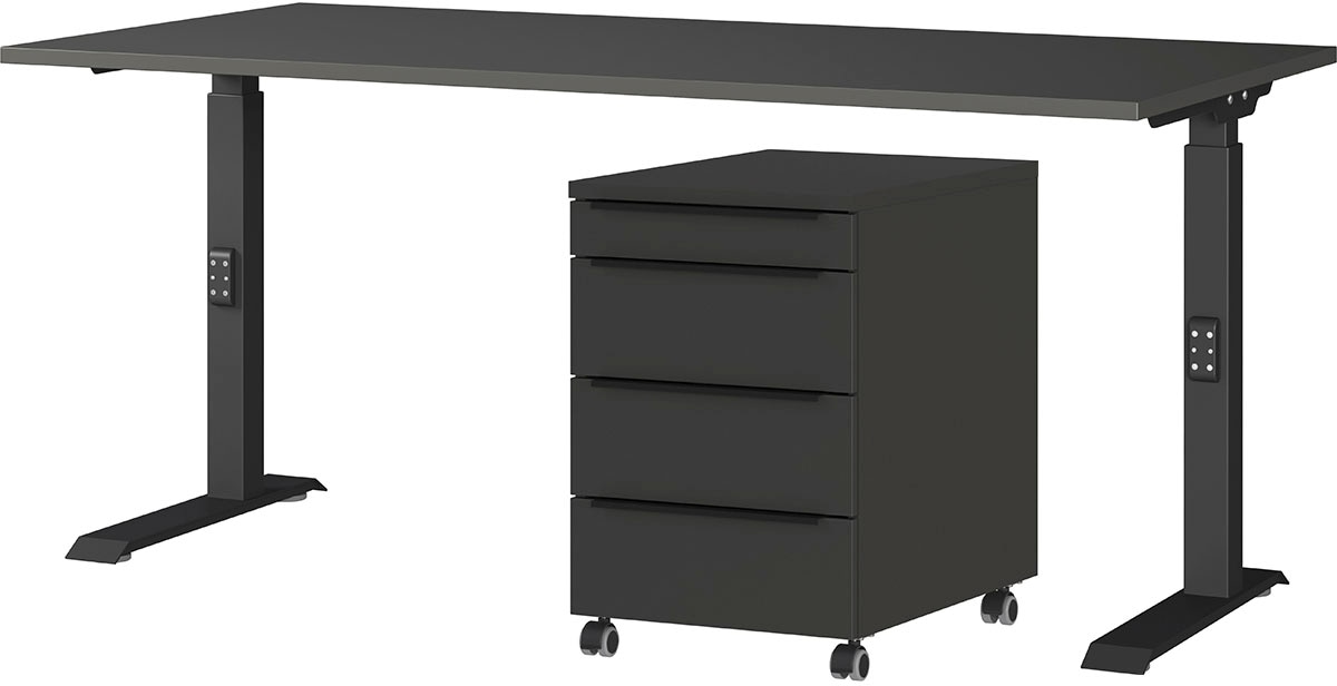 GERMANIA Büromöbel-Set "Mailand" 2 tlg. inkl. Schreibtisch und Rollcontainer