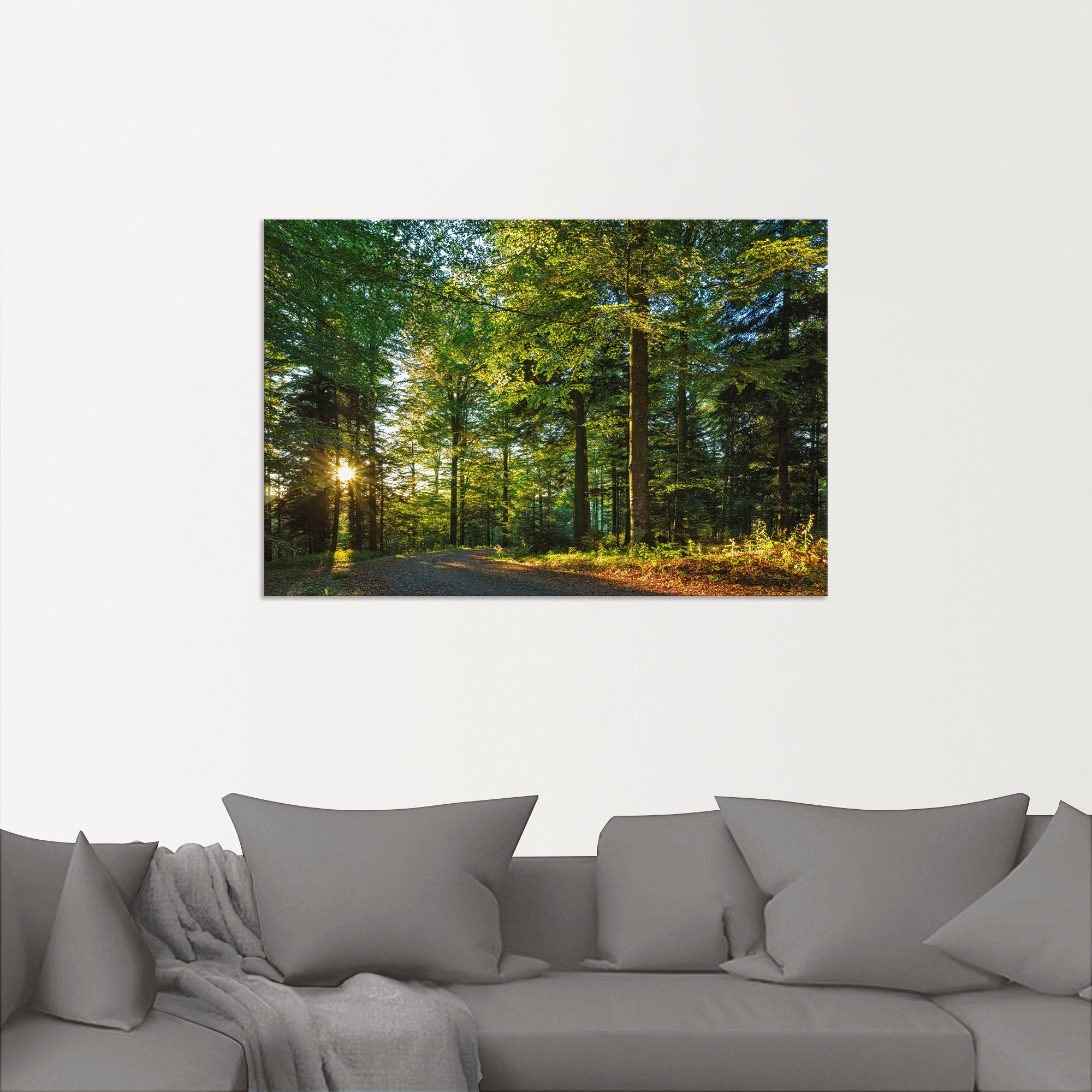 Artland Wandbild »Waldweg im Romantischen Schwarzwald«, Waldbilder, (1 St.), als Alubild, Outdoorbild, Leinwandbild, Wandaufkleber, versch. Größen