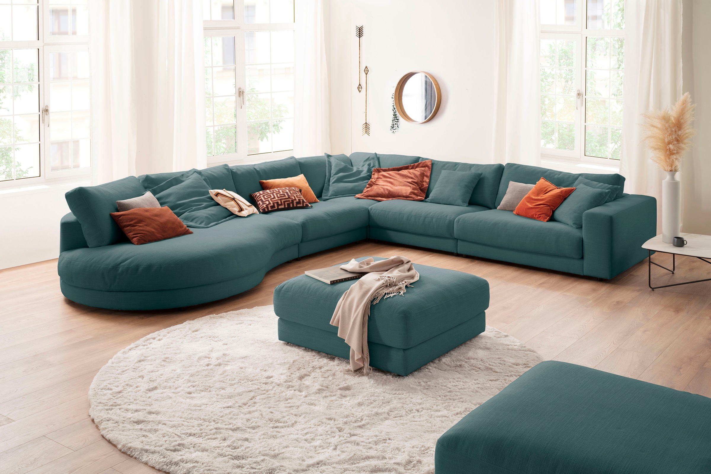3C Candy Ecksofa »Enisa II, bequem und komfortabel,  Mega Familiensofa, L-Form« incl. 3 Flatterkissen, wahlweise mit Flecken-Schutz-Bezug Easy care