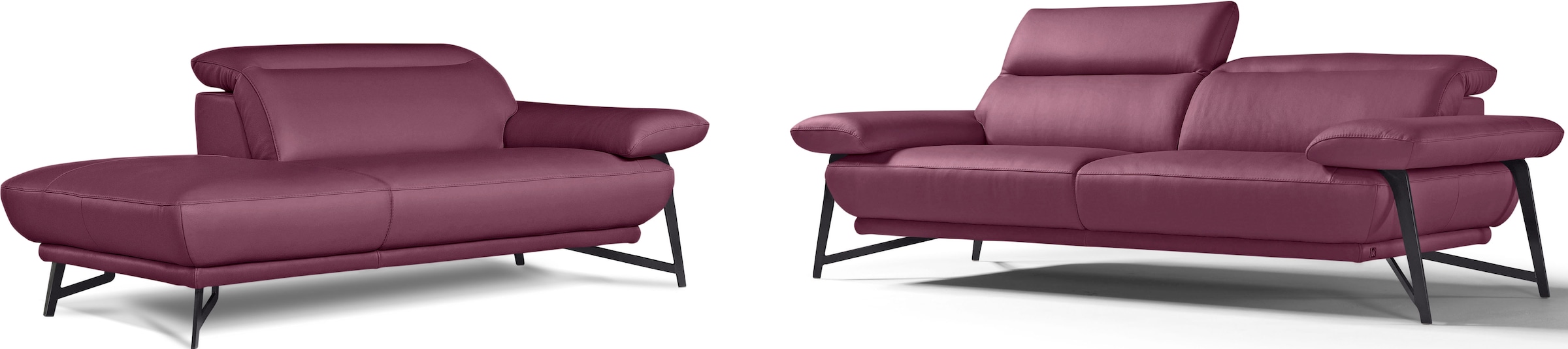 Egoitaliano Sofa "Anais, Design mit hohem Sitzkomfort, Fußfarbe schattengra günstig online kaufen
