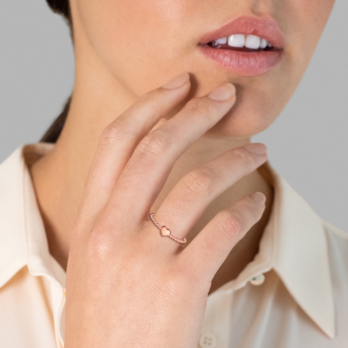 Glanzstücke München A1281 Ring Rose Gold Size 58 2