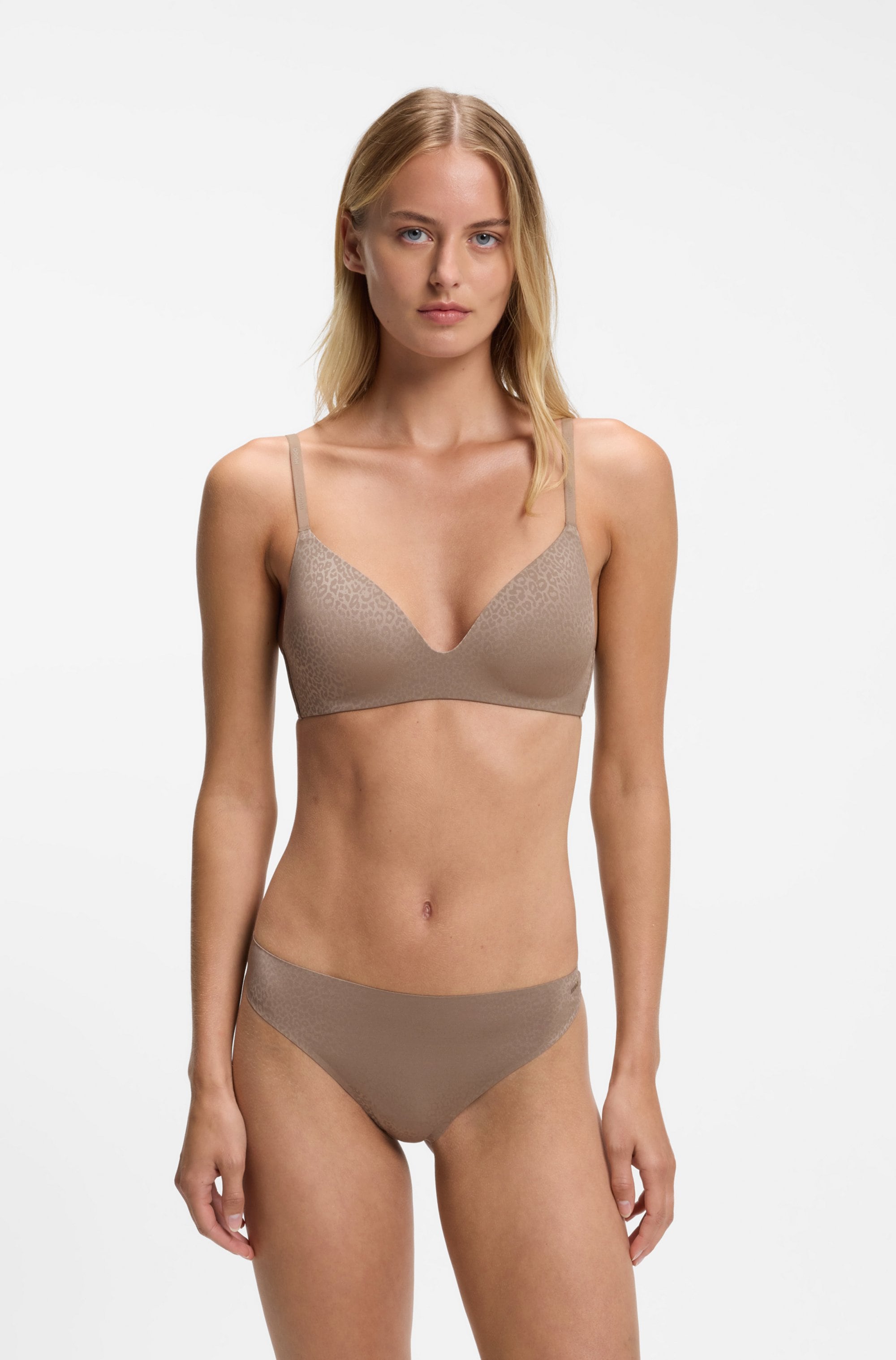 HUGO Underwear Bralette-BH "SHADOW" aus Stretch-Jersey mit Leoparden-Print