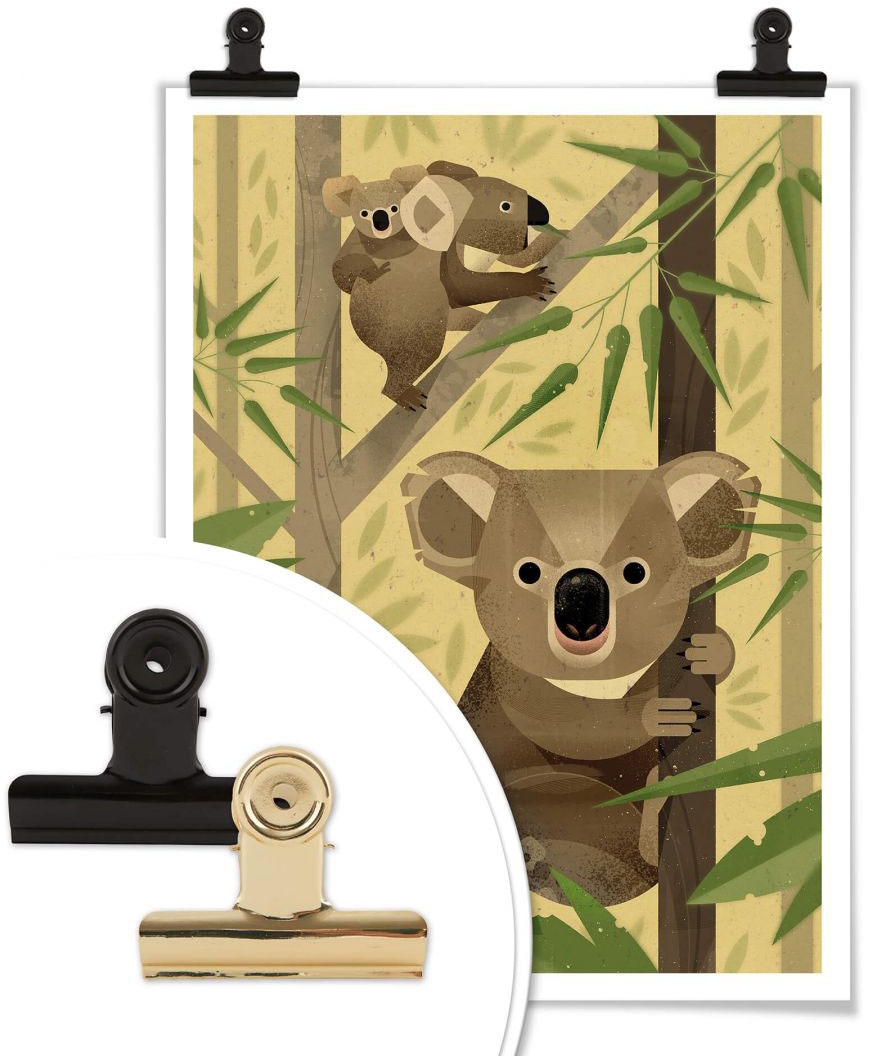 Wall-Art Poster »Koala«, Tiere, (1 St.), Poster ohne Bilderrahmen